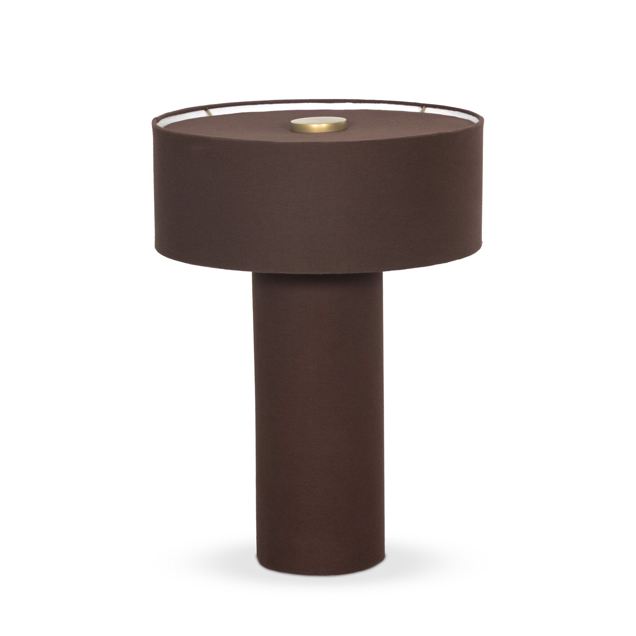 Hensley Table Lamp - Antique Brass Iron | Deep Plum