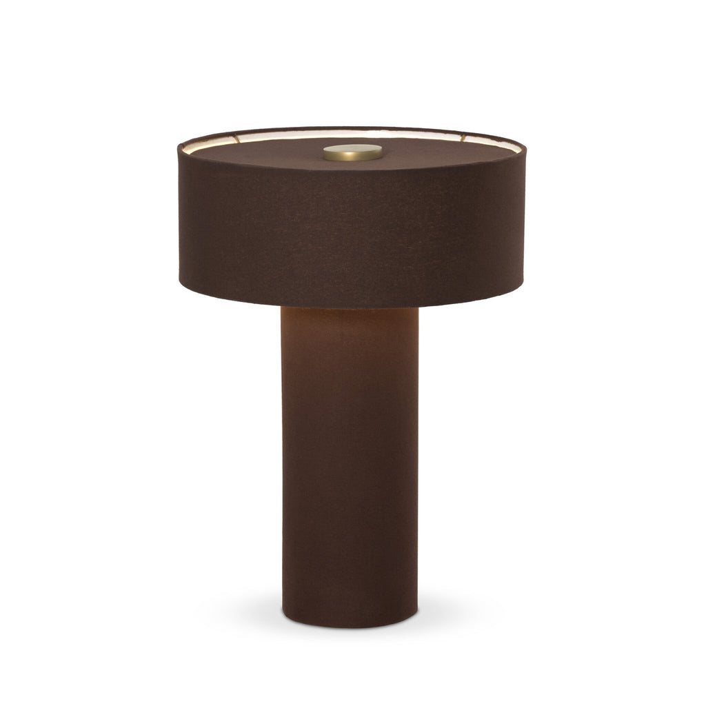 Hensley Table Lamp - Antique Brass Iron | Deep Plum