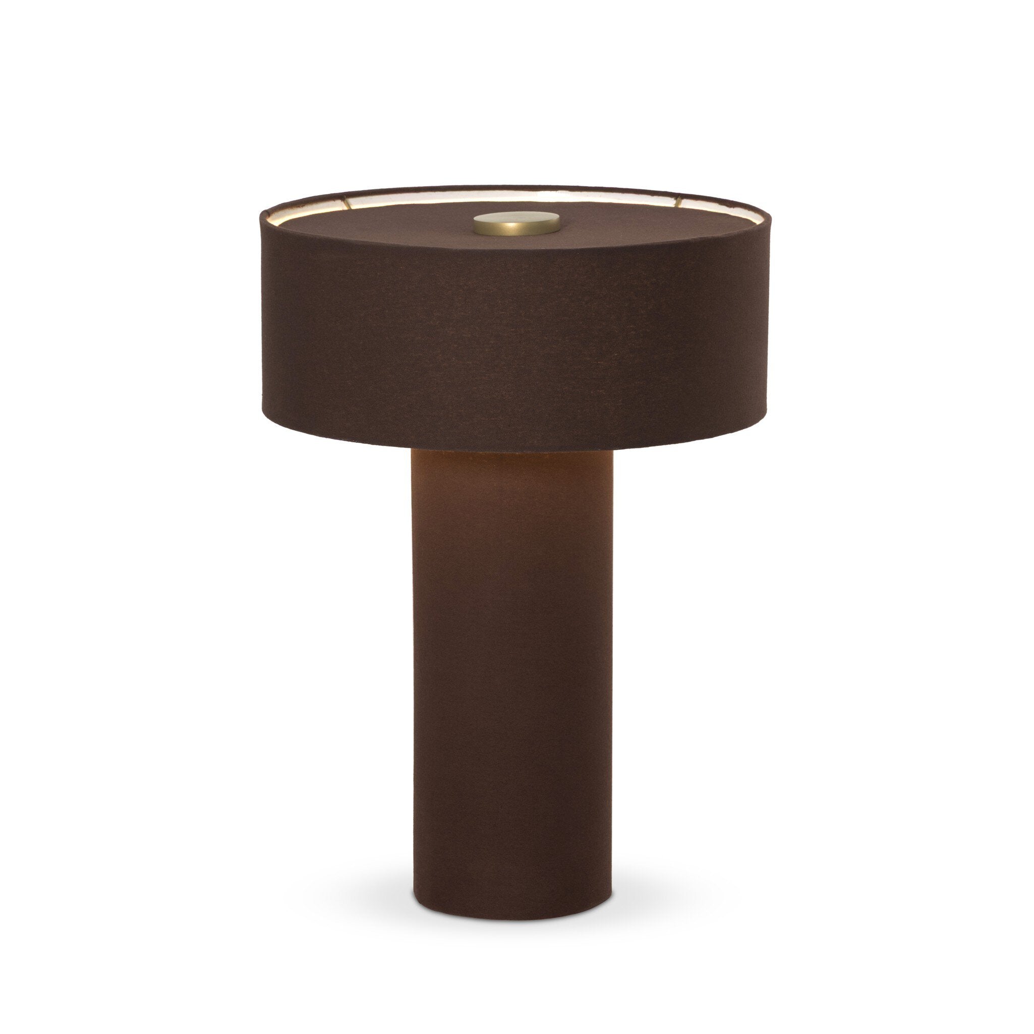 Hensley Table Lamp - Antique Brass Iron | Deep Plum
