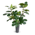 Fig Branches w/ Fruits in Vase 36"H Metallic Black Porcelain
