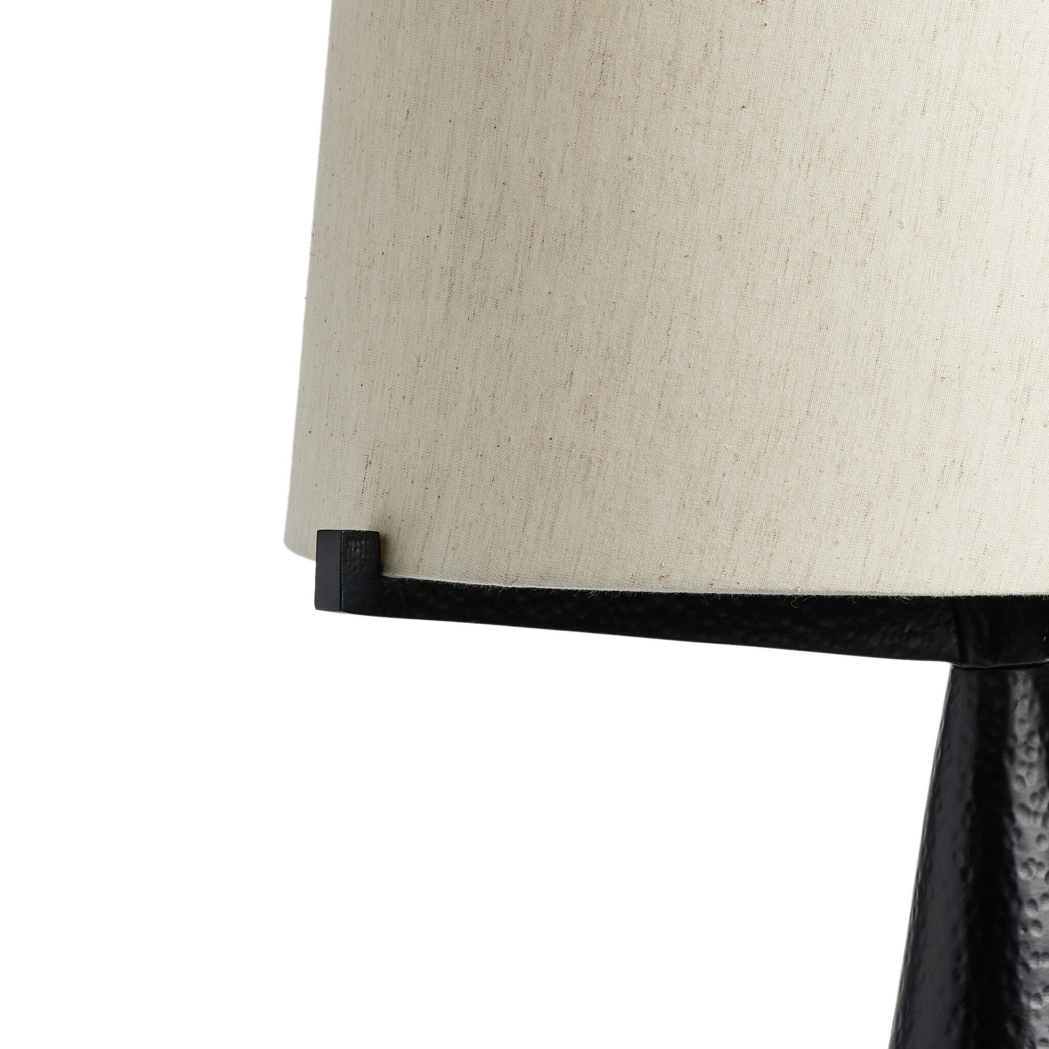 Ziggy Table Lamp - Hammered Black Aluminum