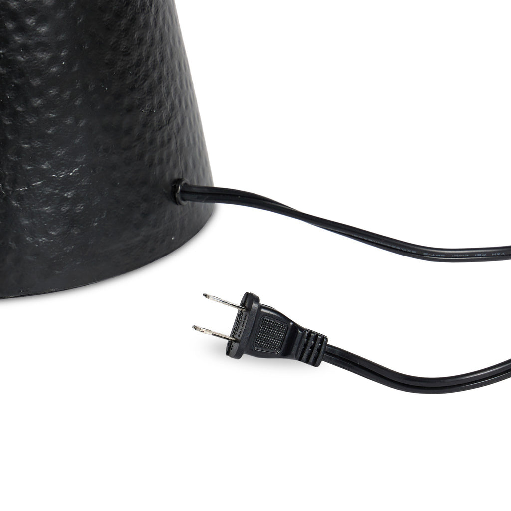 Ziggy Table Lamp - Hammered Black Aluminum
