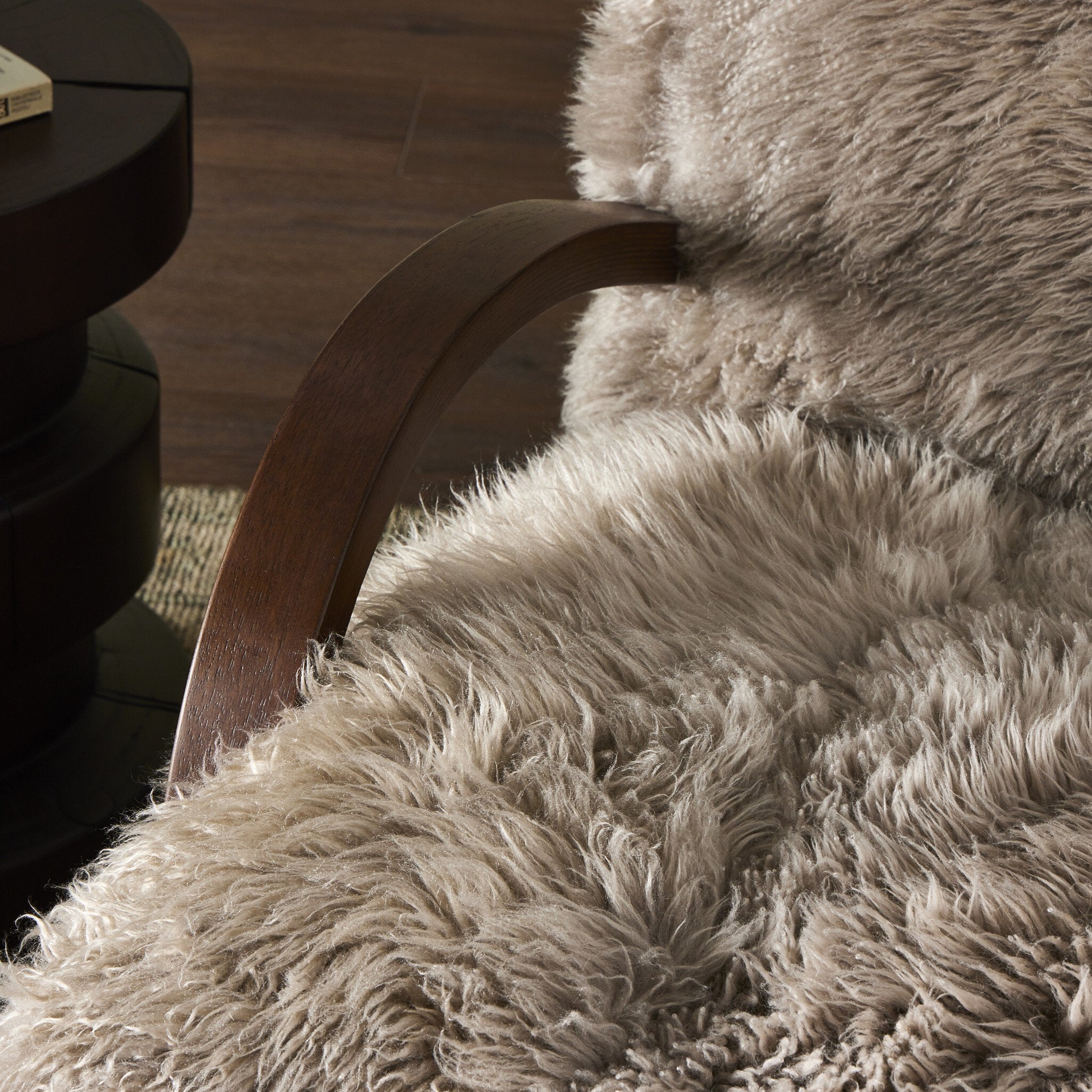Tobin Chair - Taupe Mongolian Fur