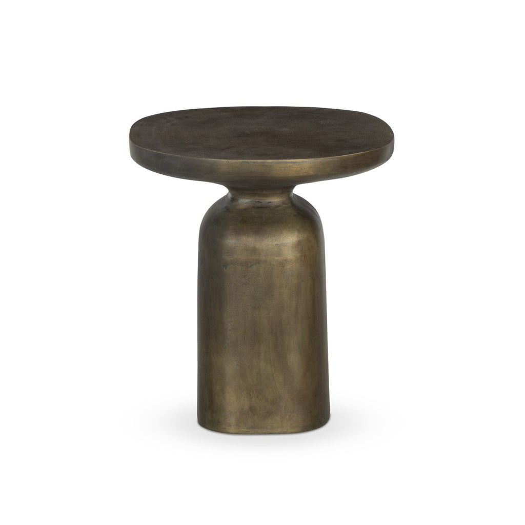 Odessa End Table - Textured Aged Brass