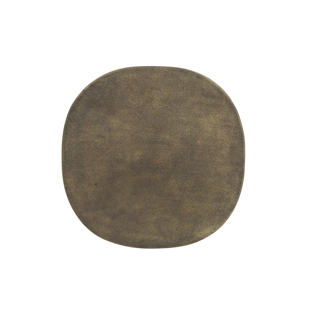 Odessa End Table - Textured Aged Brass