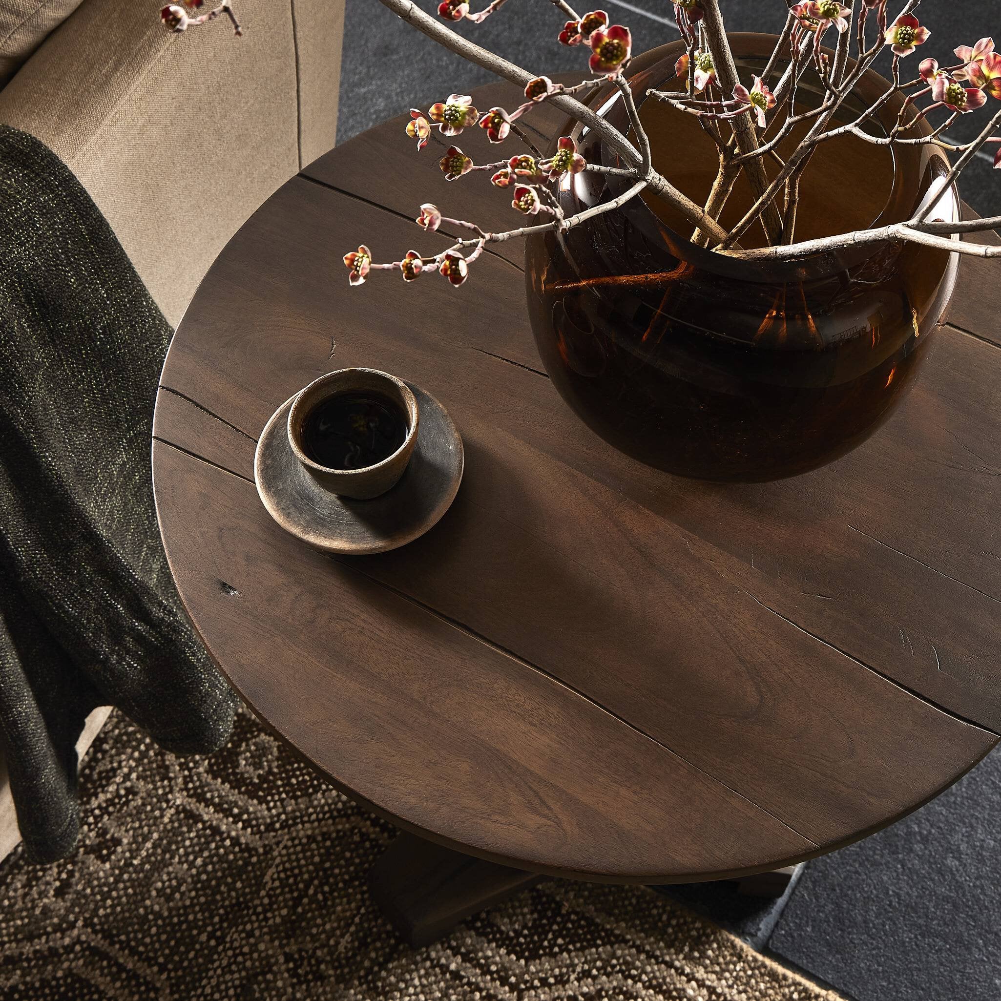 Rivi End Table - Aged Belgium Bleach