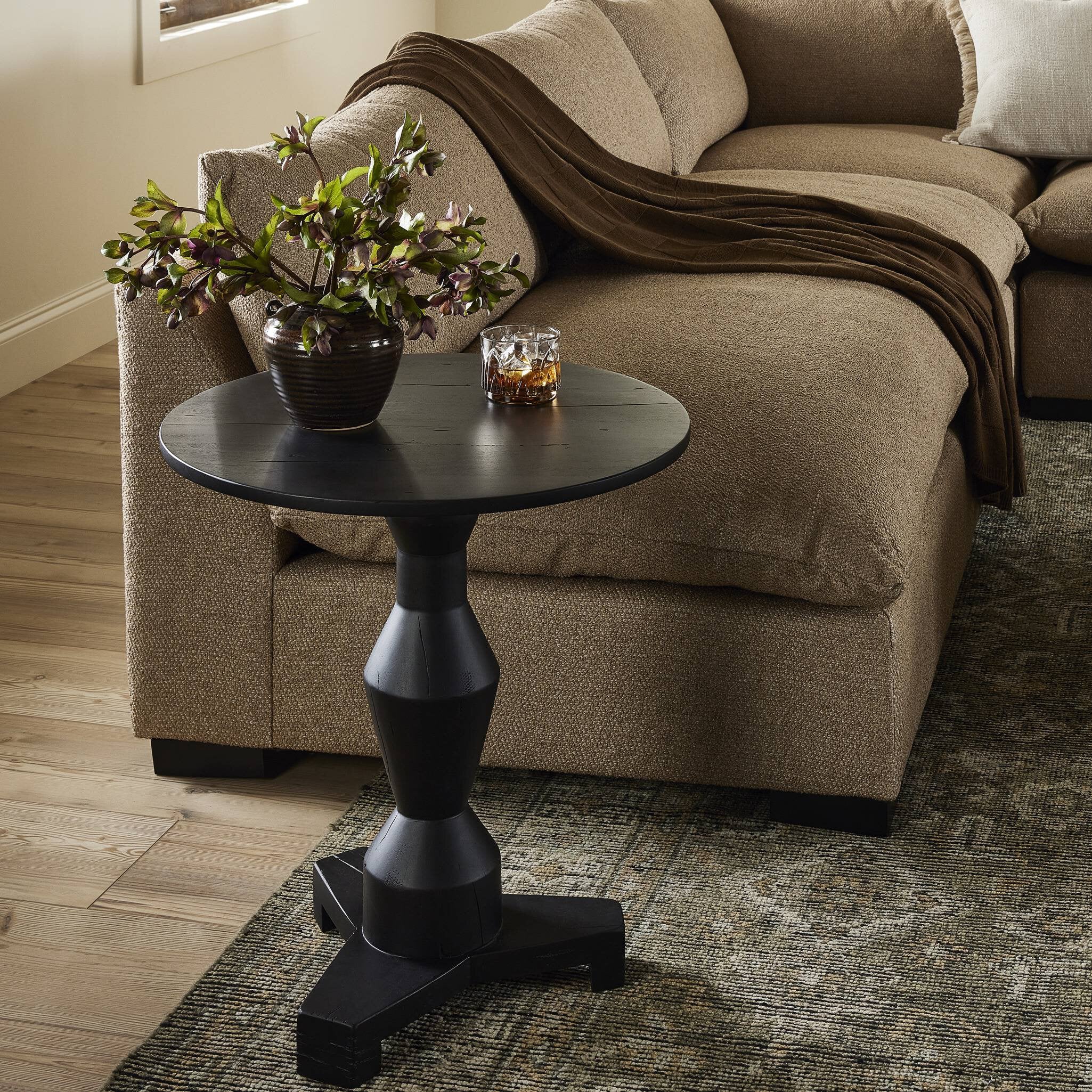 Rivi End Table - Dark Reclaimed