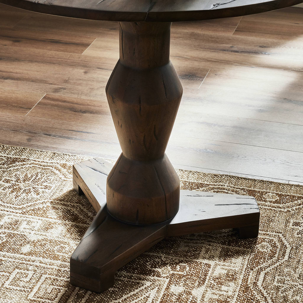 Rivi Large End Table - Aged Belgium Bleach