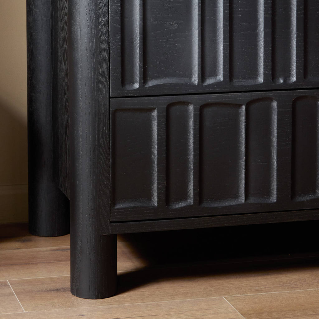 Ezri Nightstand - Black Oak