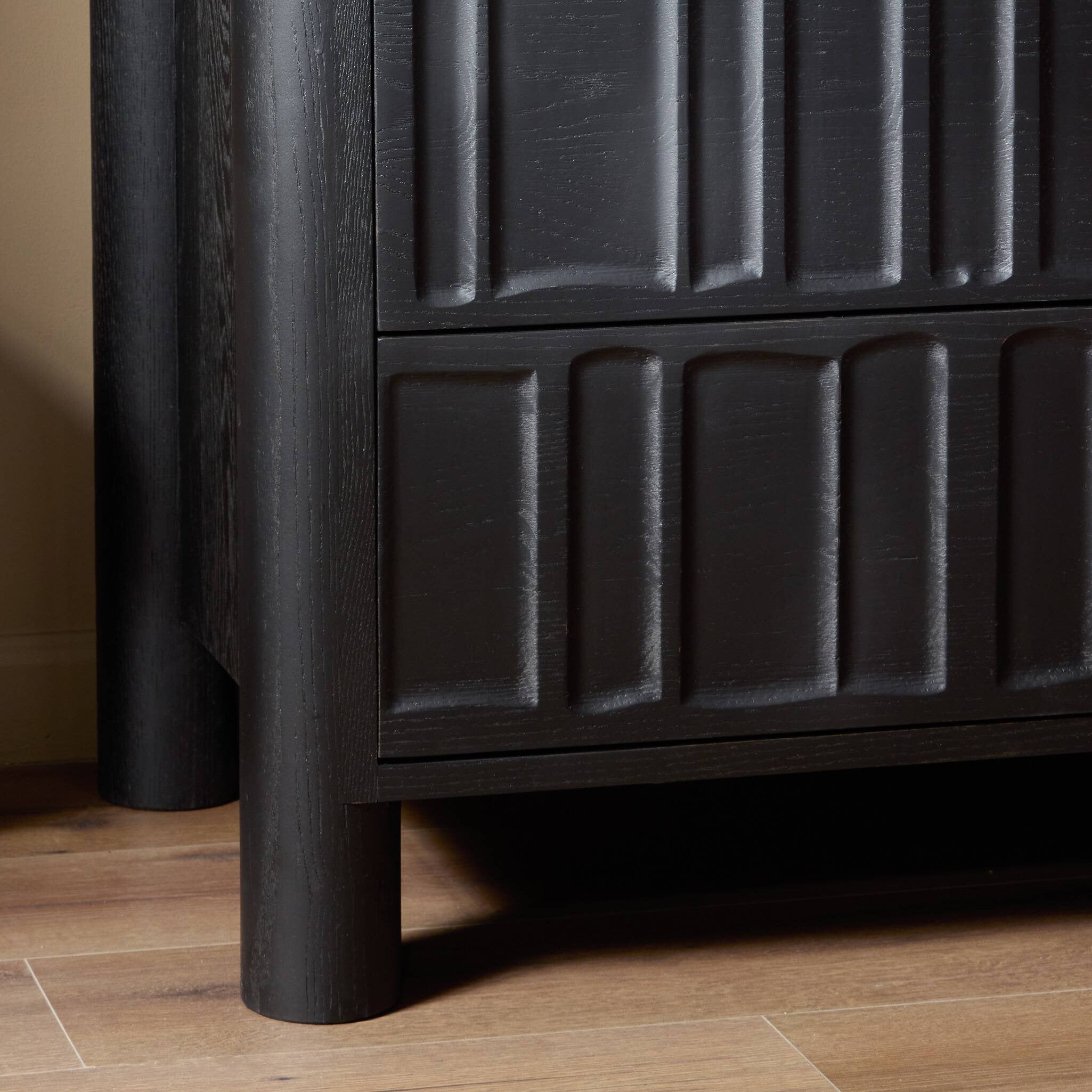 Ezri Nightstand - Black Oak