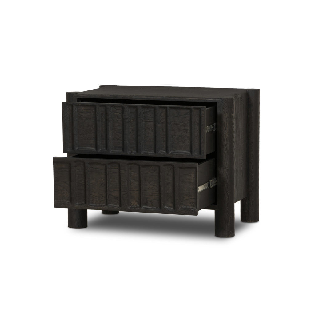 Ezri Nightstand - Black Oak