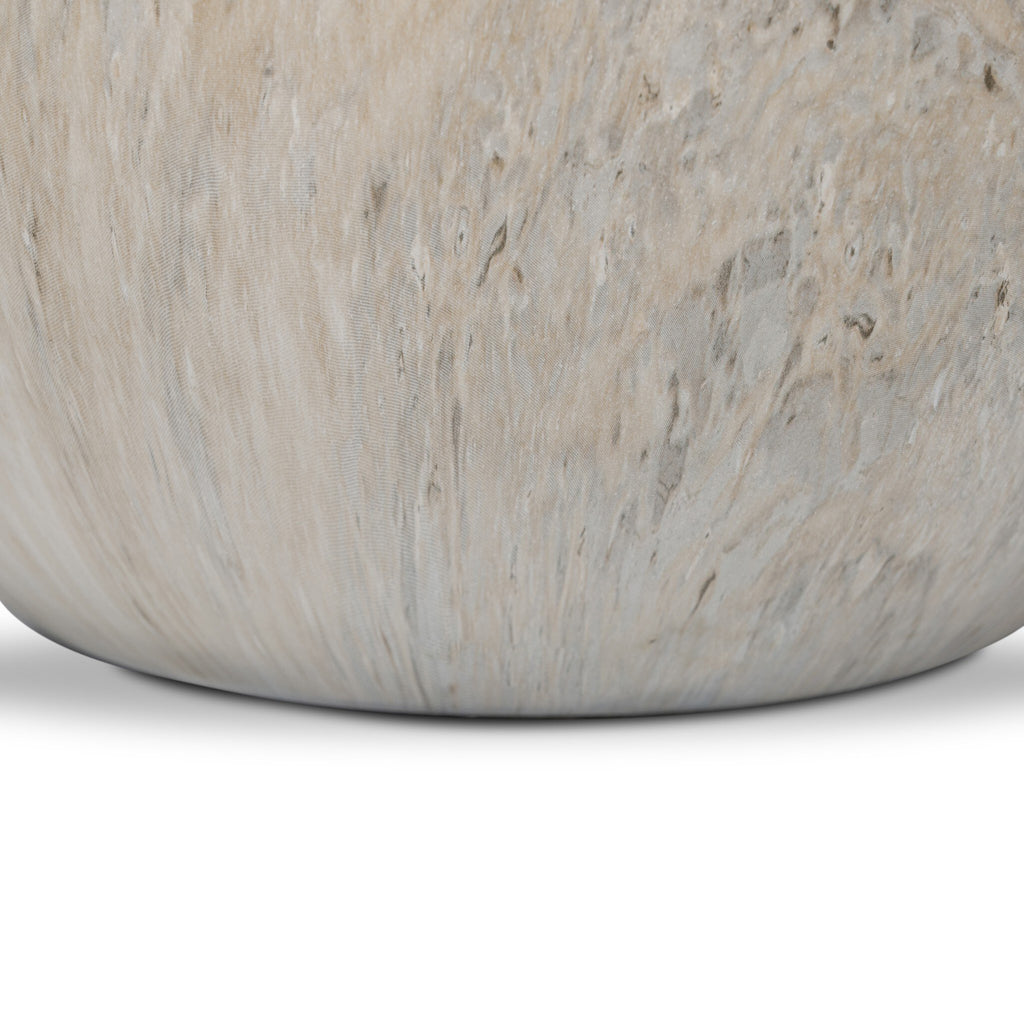 Mairo Sphere - Natural Grey Faux Marble | Medium