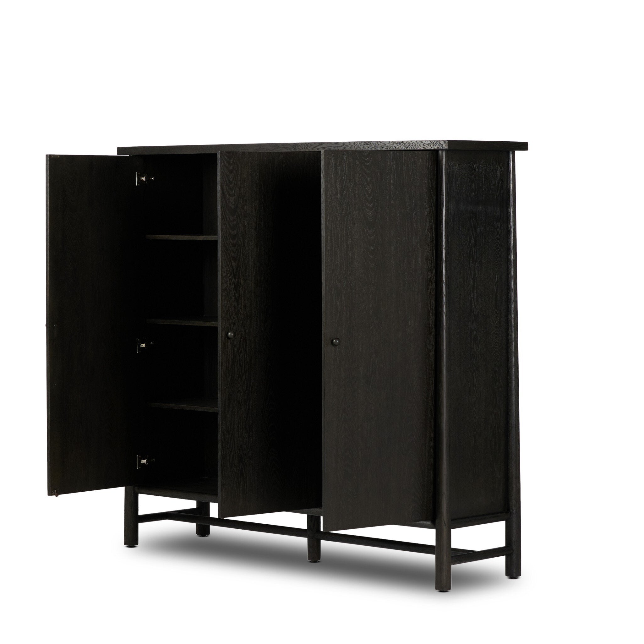 Renaud 3-Door Cabinet - Charcoal Oak Veneer