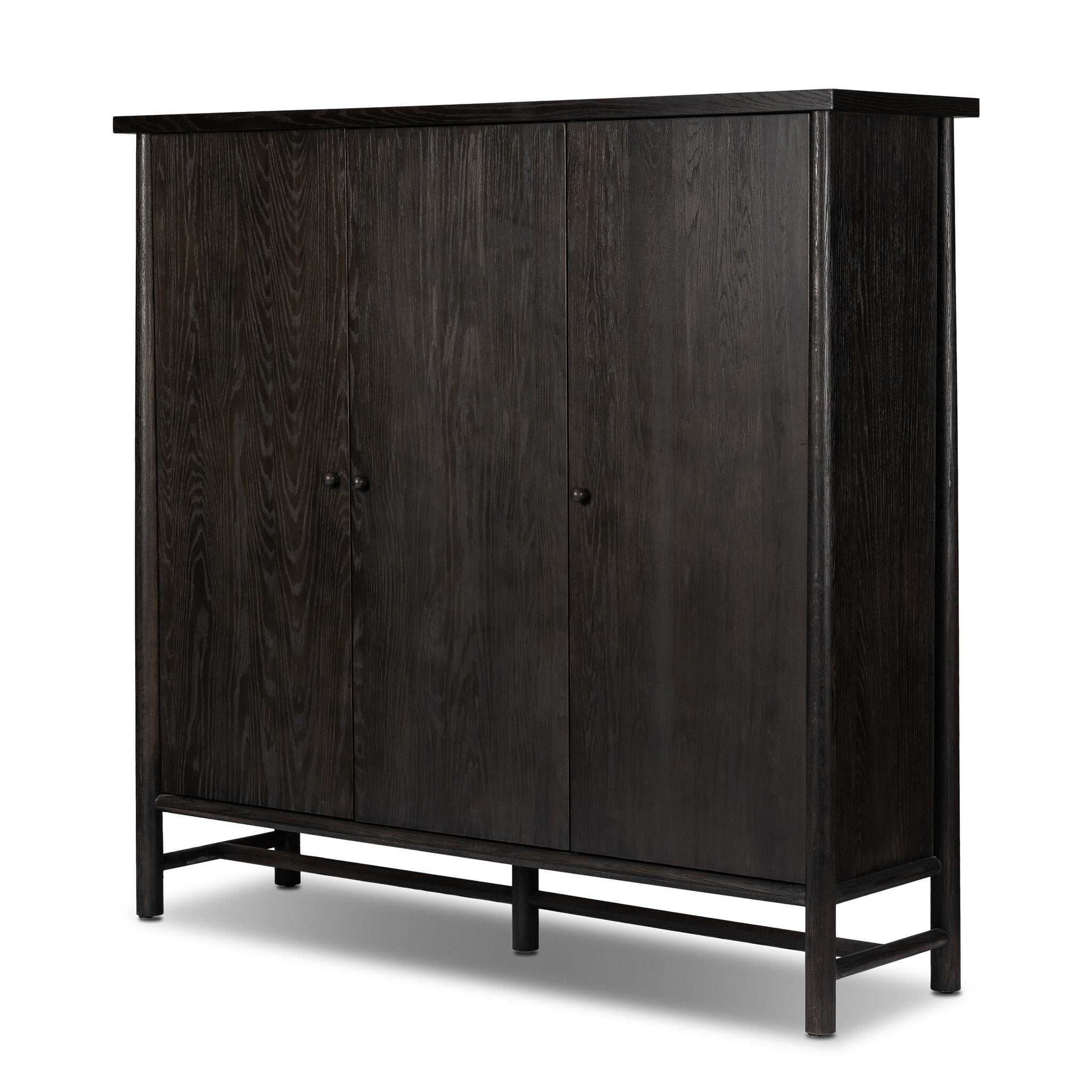 Renaud 3-Door Cabinet - Charcoal Oak Veneer