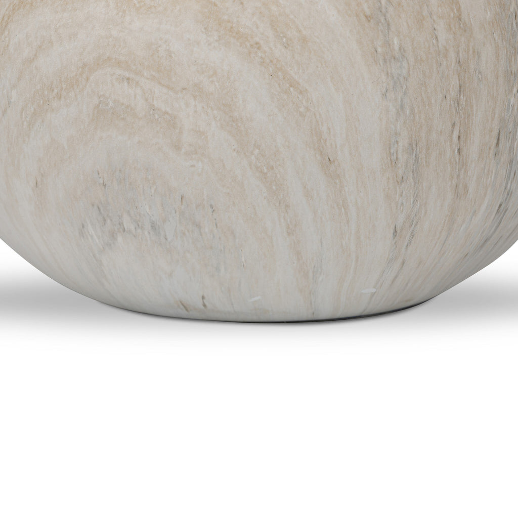 Mairo Sphere - Natural Grey Faux Marble | Large