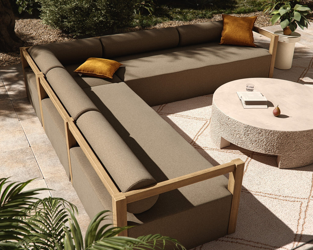 Laskin Outdoor 3Pc Sectional - Alessi Fawn