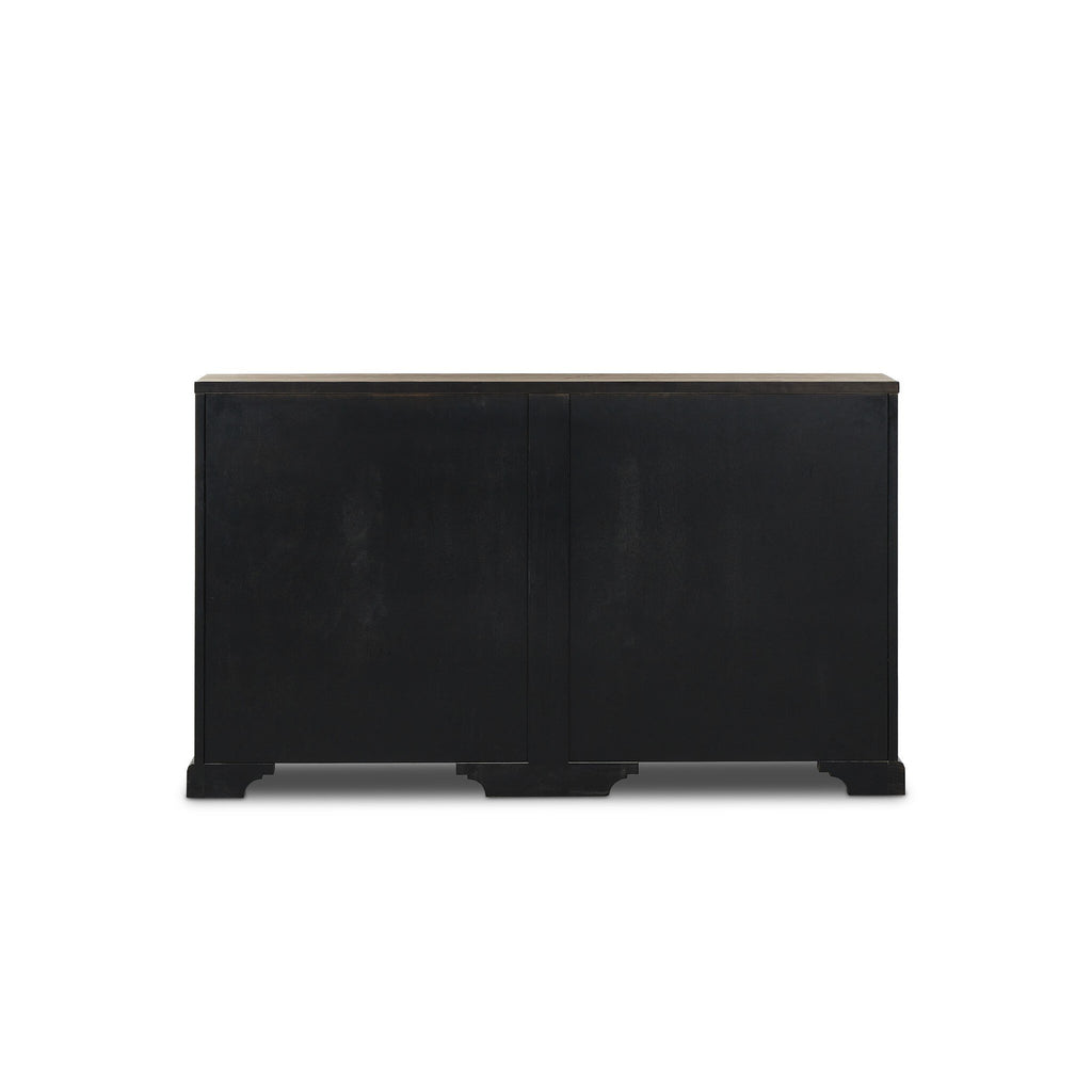 The Humptulips River Moonshine Cabinet - Distressed Burnt Black