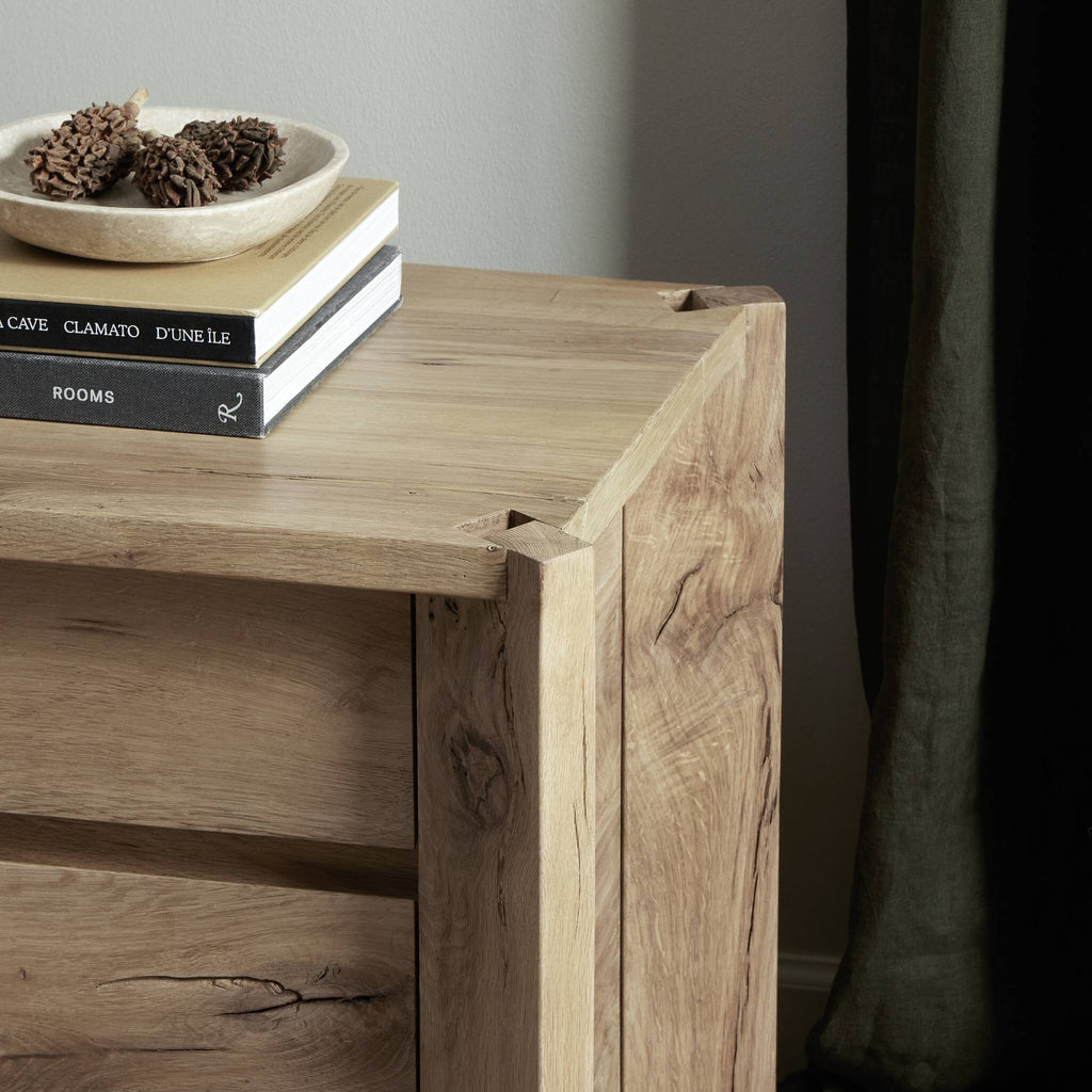 Cassio Nightstand - Natural Reclaimed French Oak