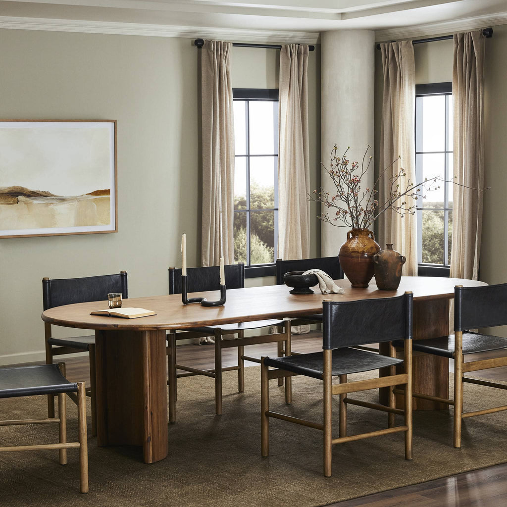Paden Dining Table - Seasoned Brown Acacia | 118"