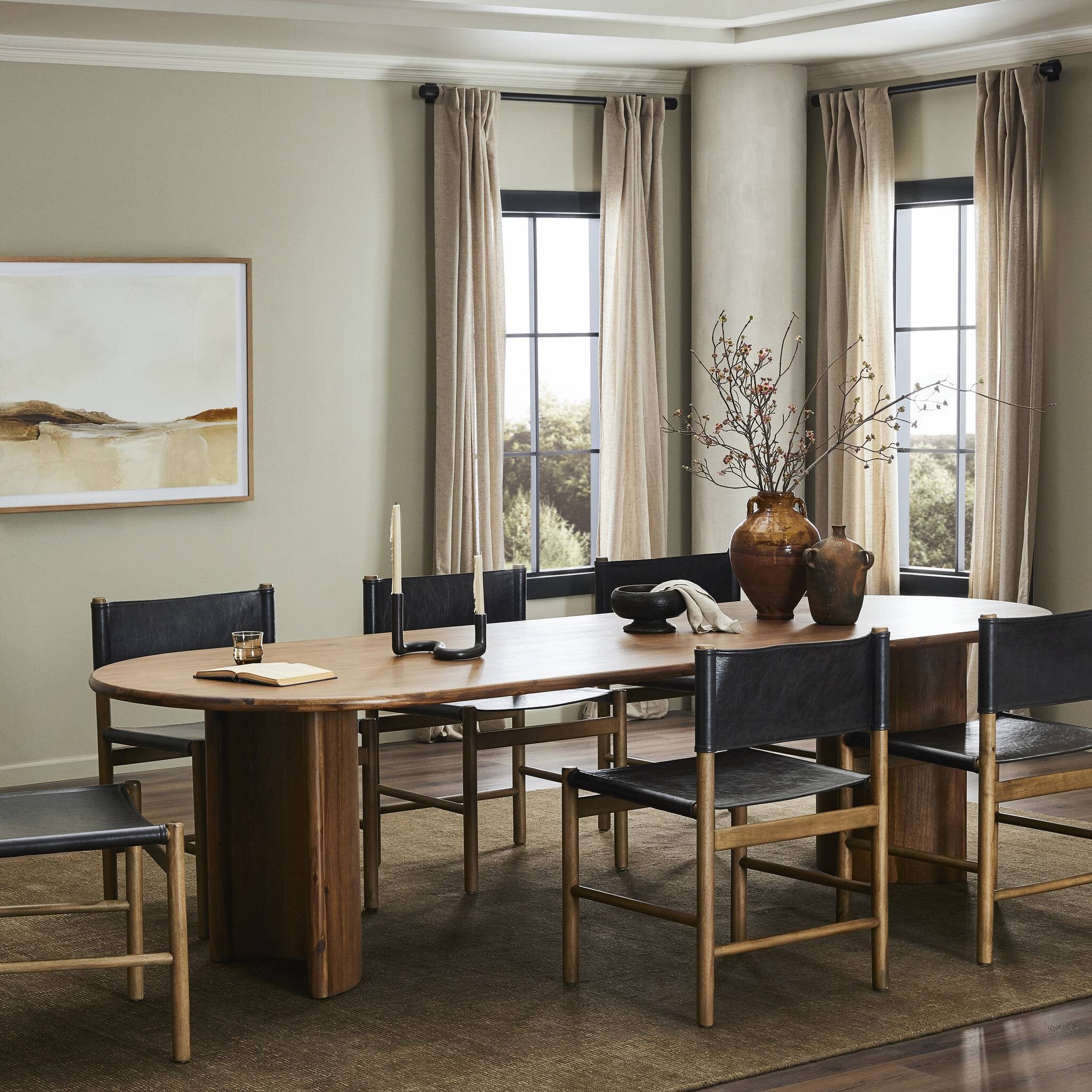 Paden Dining Table - Seasoned Brown Acacia | 118"