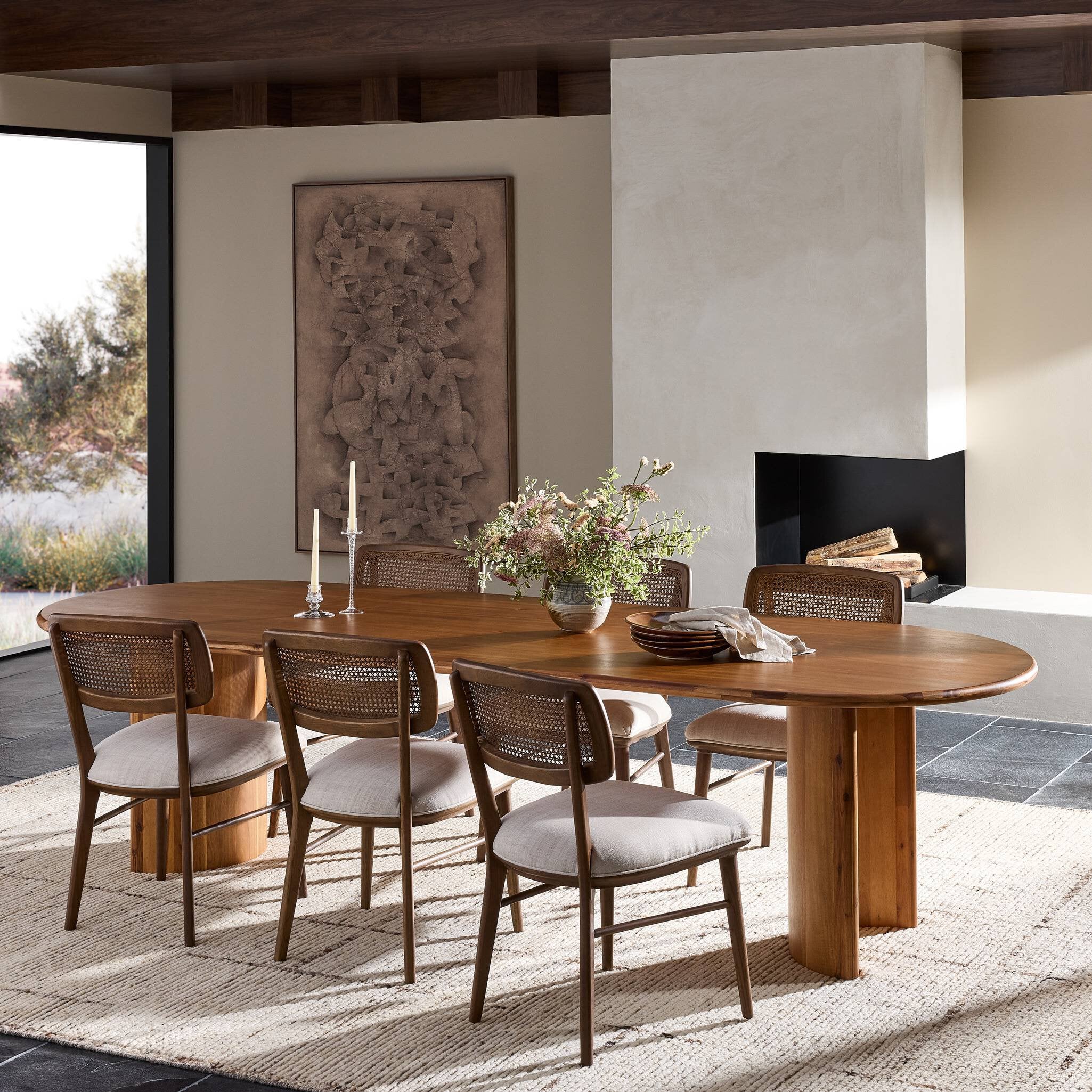 Paden Dining Table - Sandy Acacia | 118"