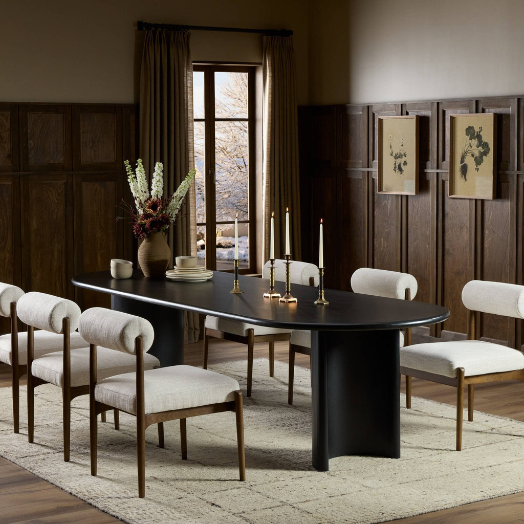Paden Dining Table - Aged Black Acacia | 118"
