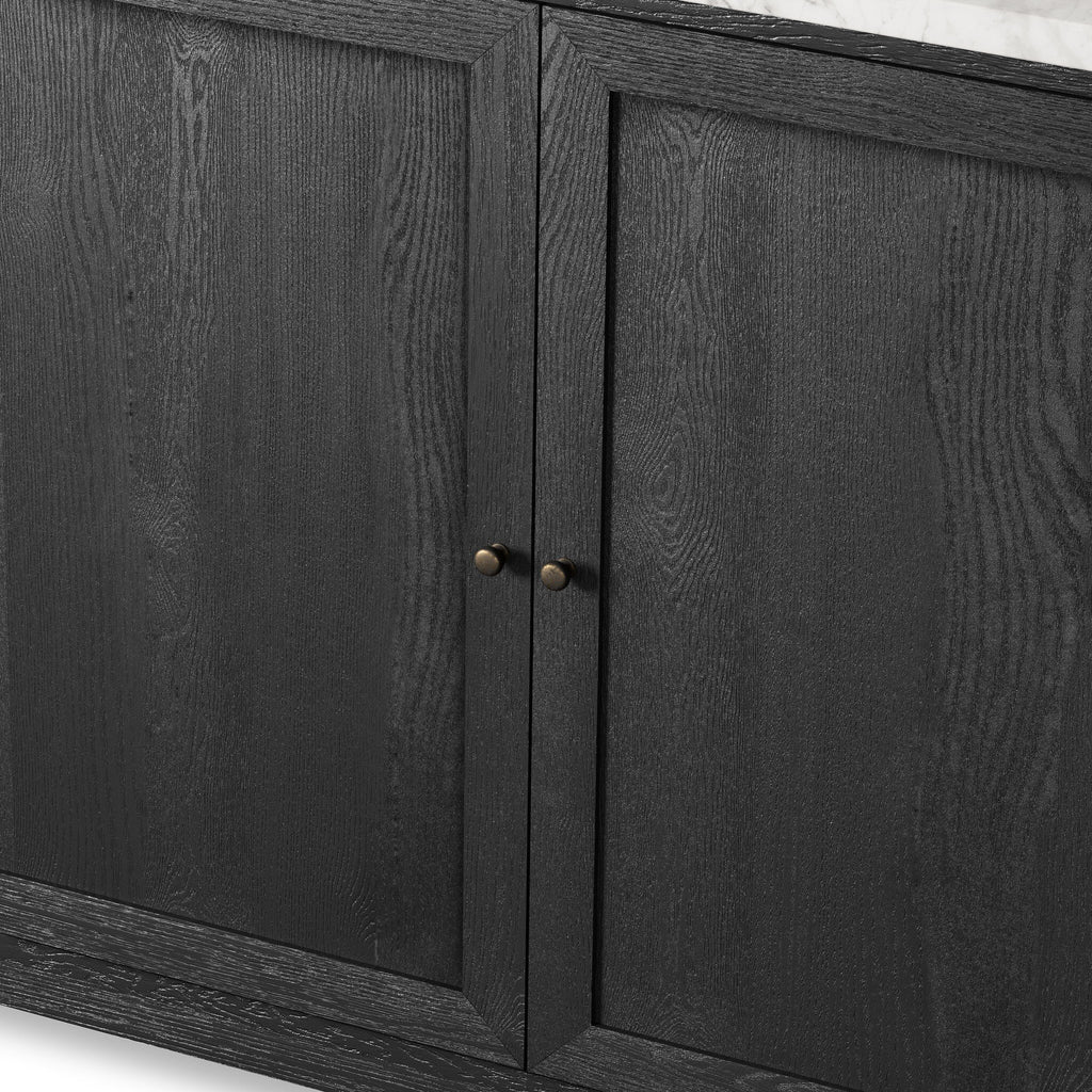 Millie Single Wide Vanity - Satin Drifted Black Veneer