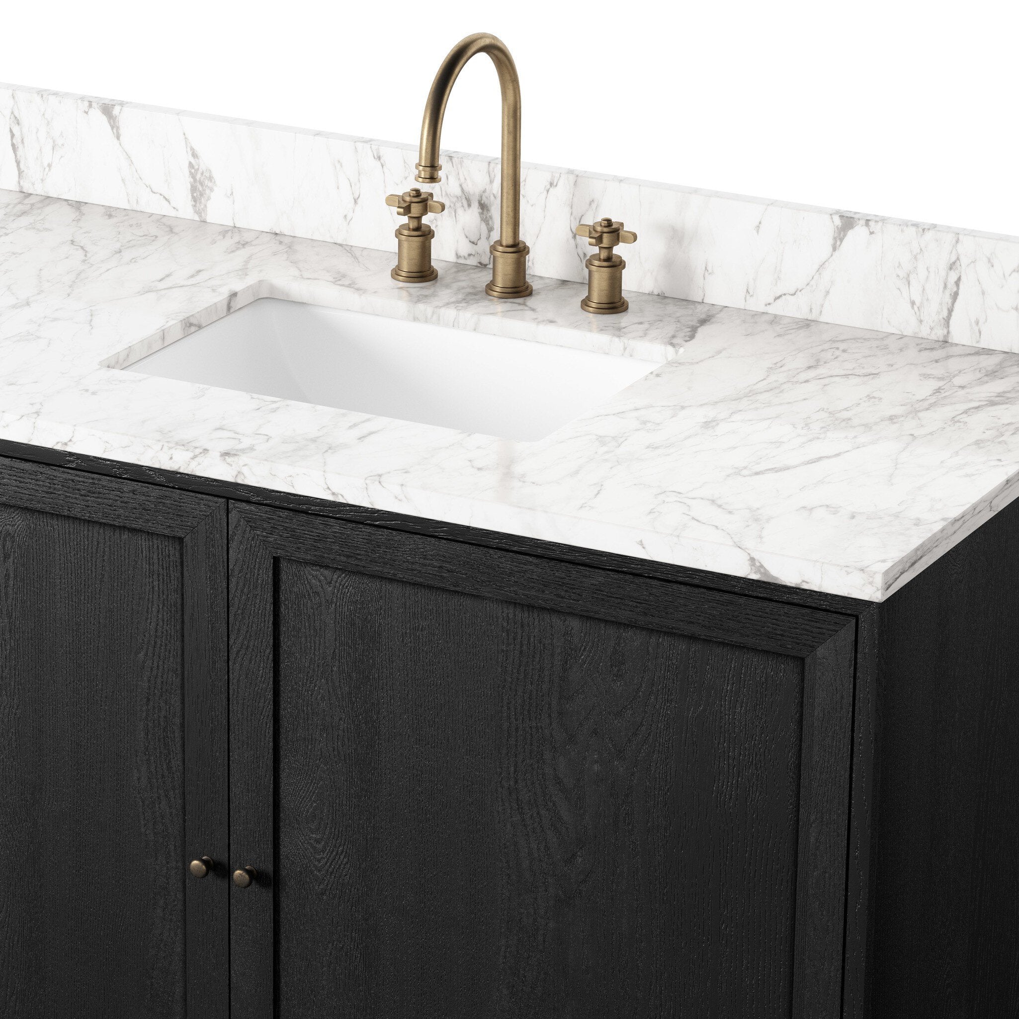 Millie Single Wide Vanity - Satin Drifted Black Veneer