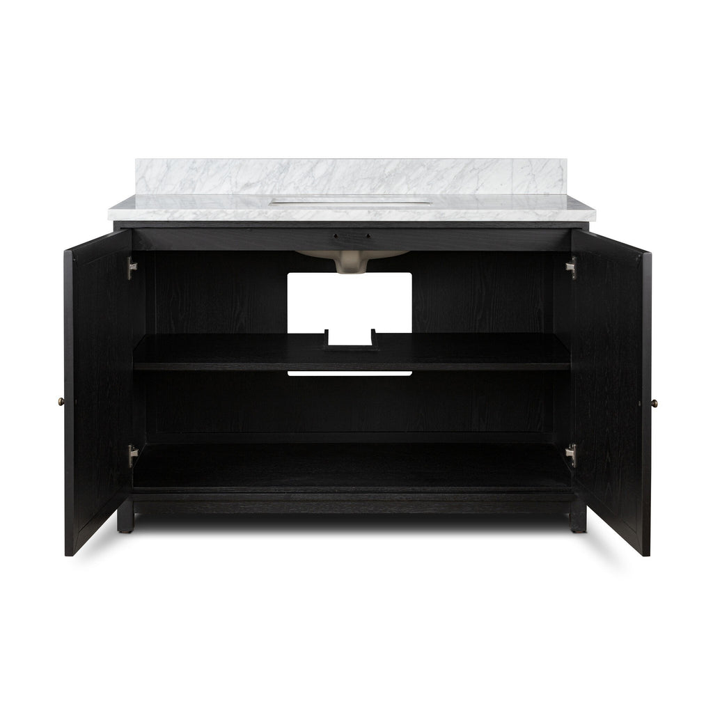 Millie Single Wide Vanity - Satin Drifted Black Veneer