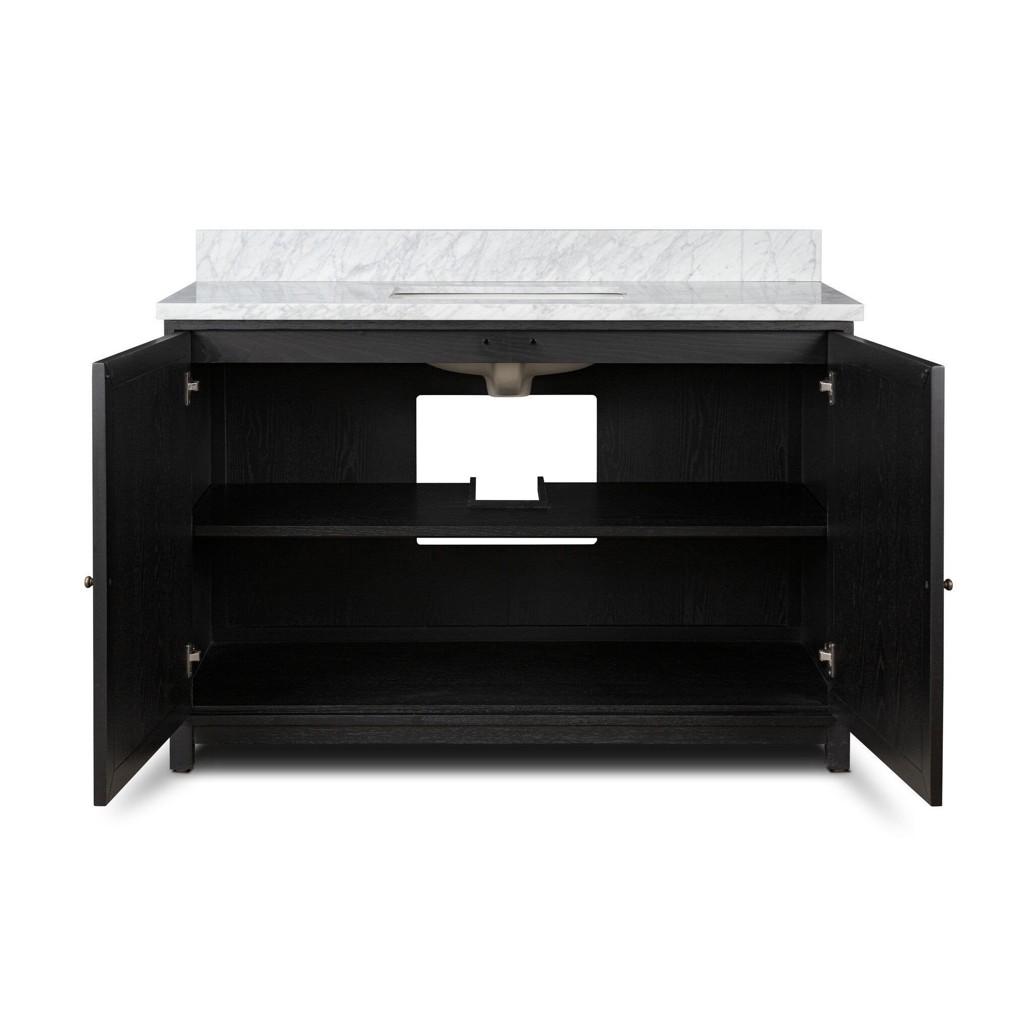 Millie Single Wide Vanity - Satin Drifted Black Veneer