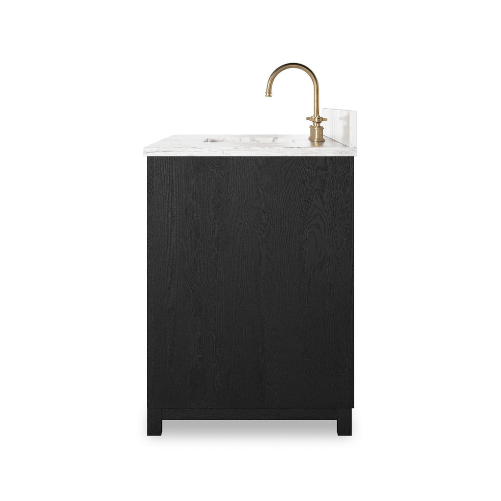 Millie Single Wide Vanity - Satin Drifted Black Veneer