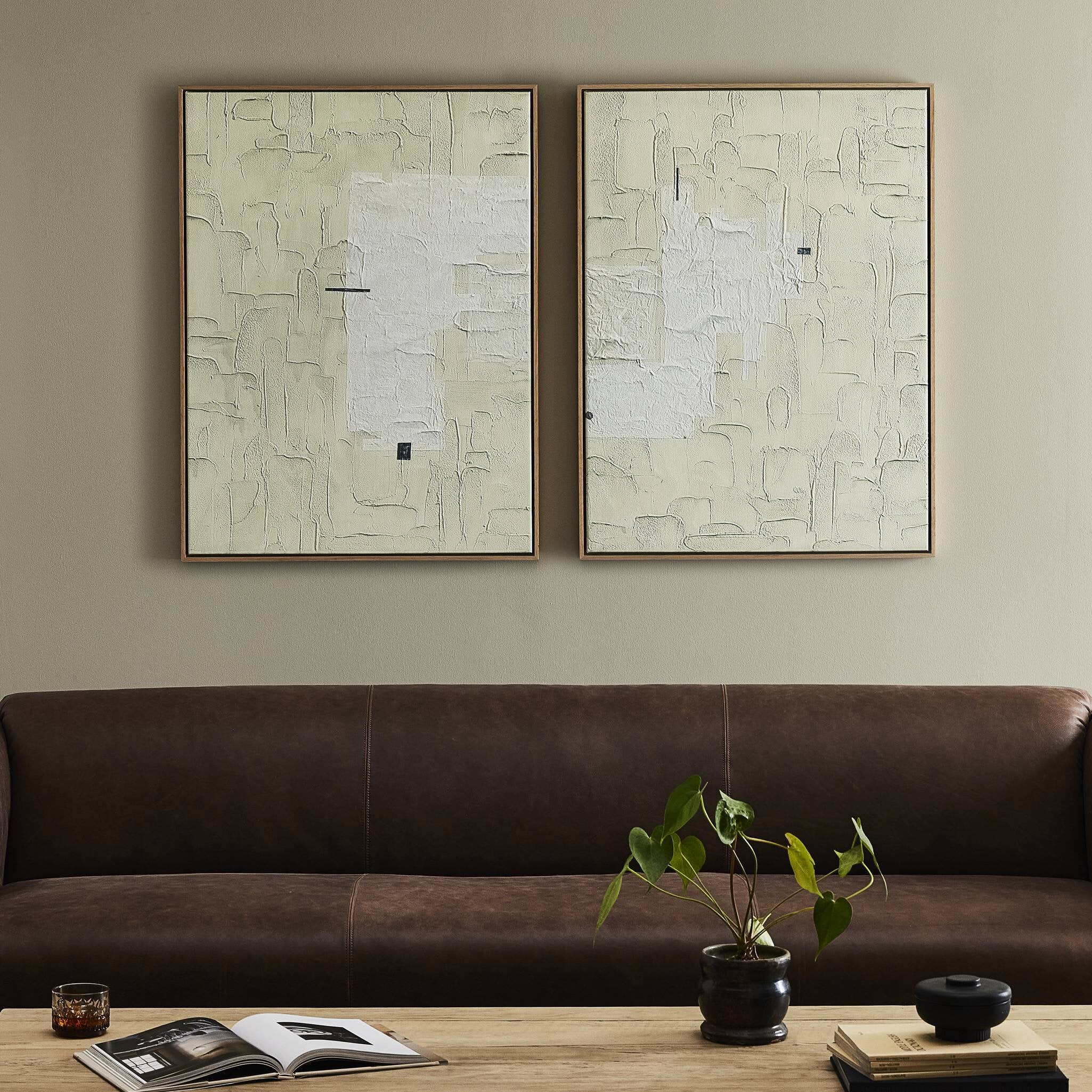 Gary 014 Diptych by Jade Dacay - Vertical Grain White Oak Floater