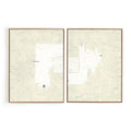 Gary 014 Diptych by Jade Dacay - Vertical Grain White Oak Floater