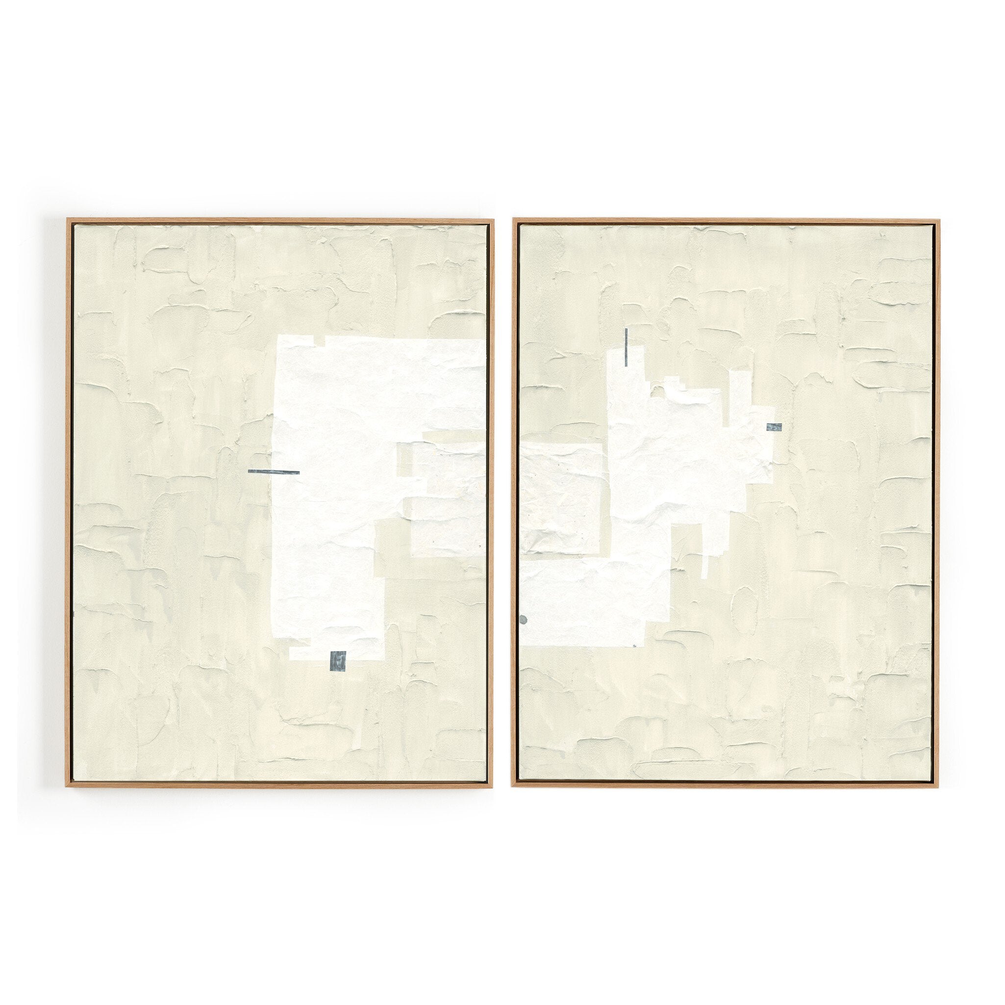 Gary 014 Diptych by Jade Dacay - Vertical Grain White Oak Floater