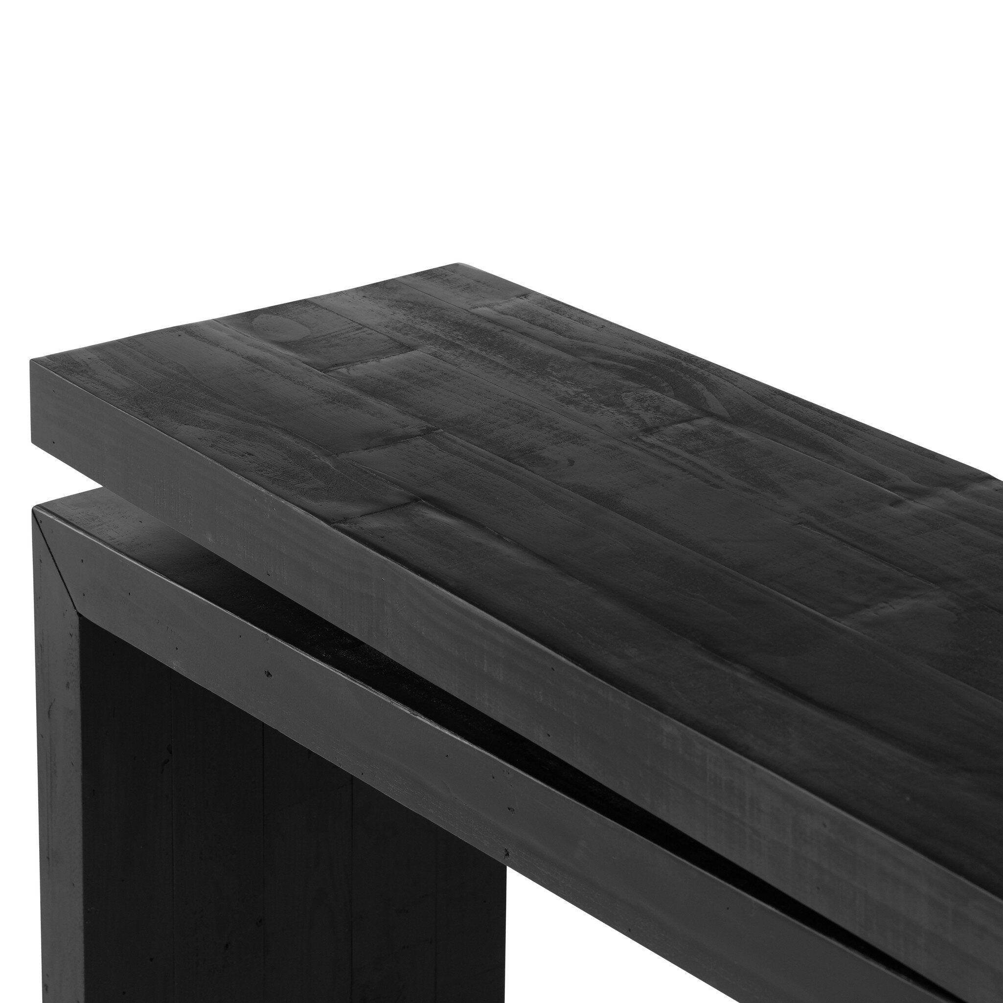 Matthes Console Table - 94" - Aged Black Pine