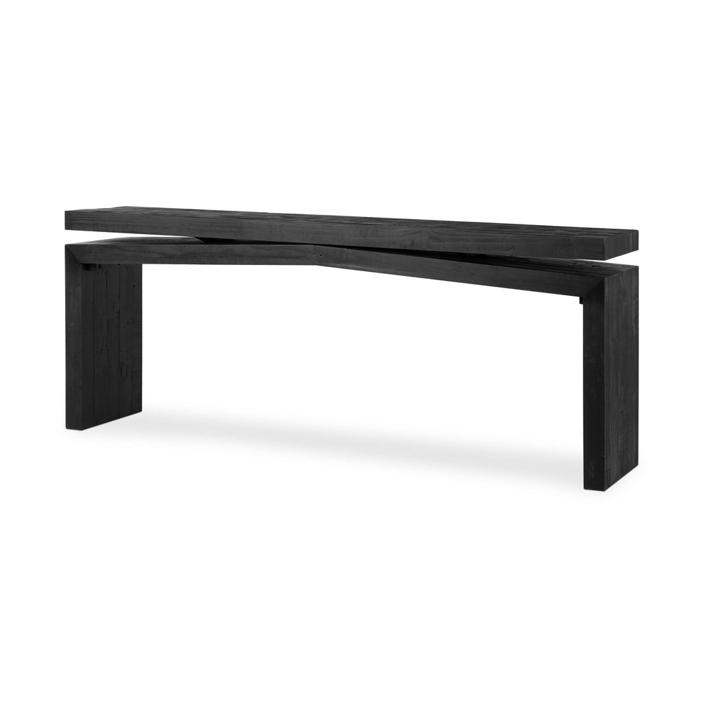 Matthes Console Table - 94" - Aged Black Pine