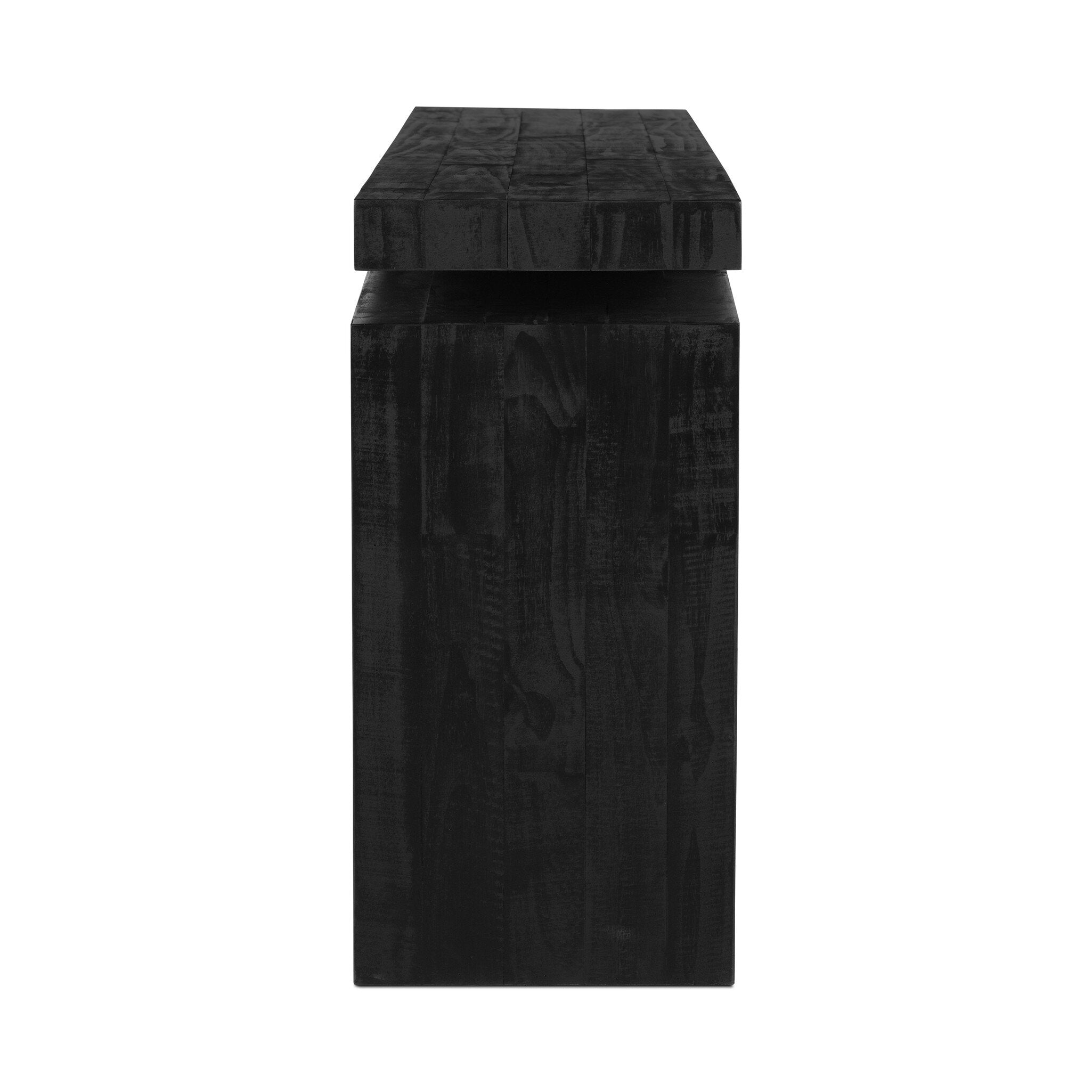 Matthes Console Table - 94" - Aged Black Pine