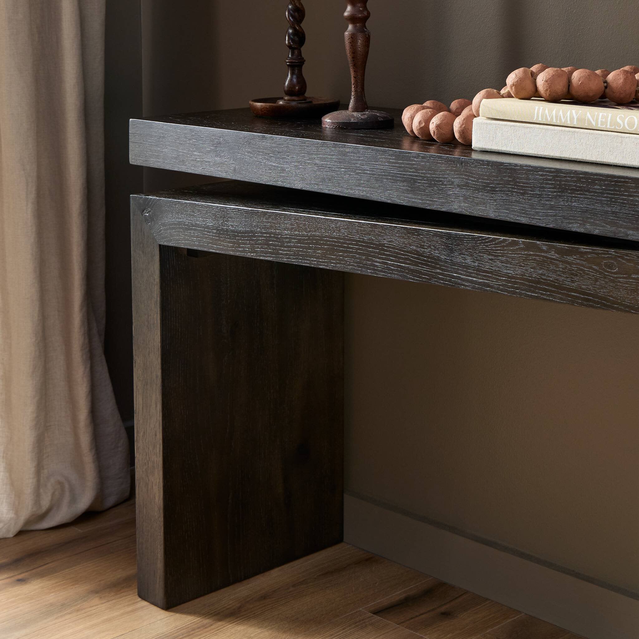 Matthes Console Table - 94" - Smoked Black Veneer