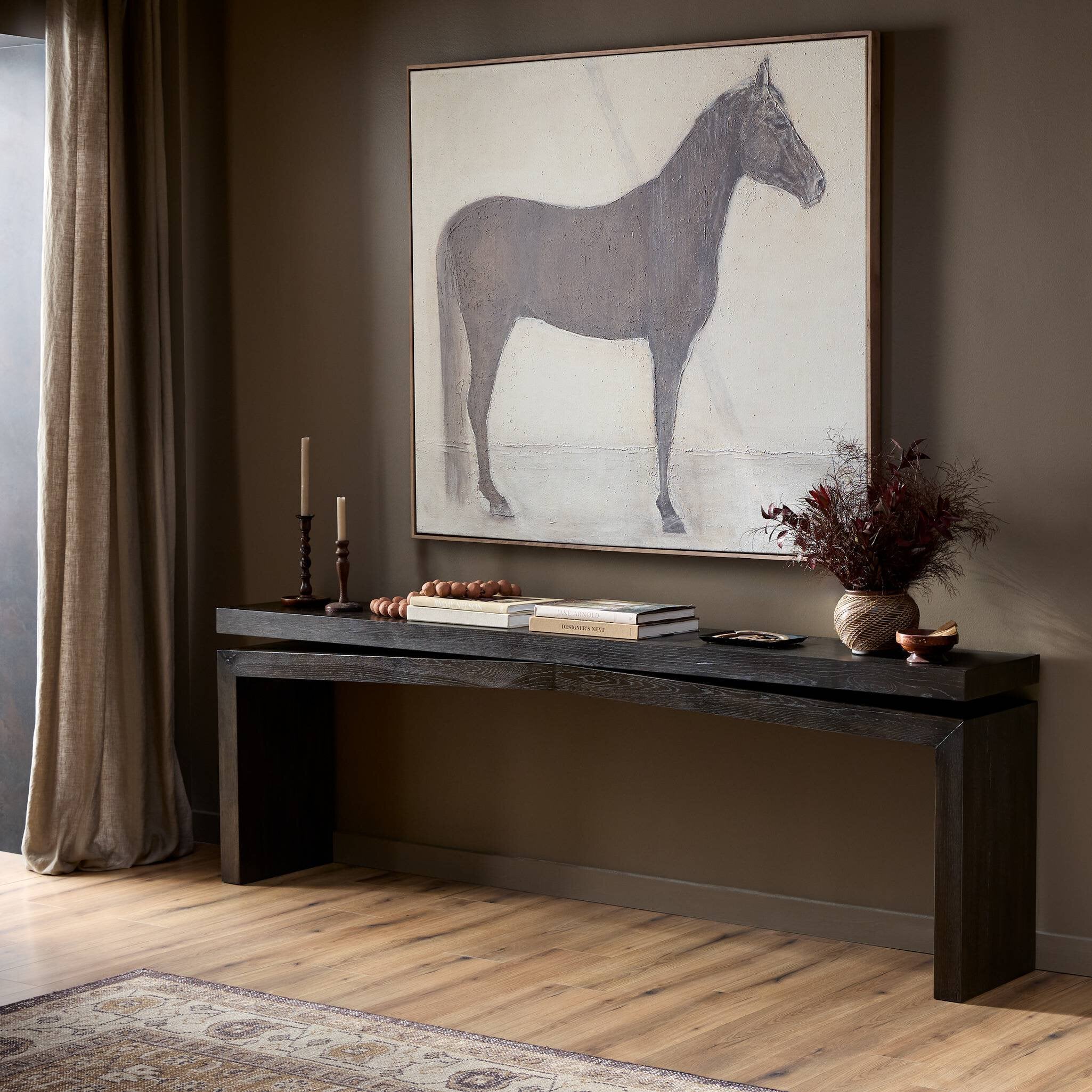 Matthes Console Table - 94" - Smoked Black Veneer