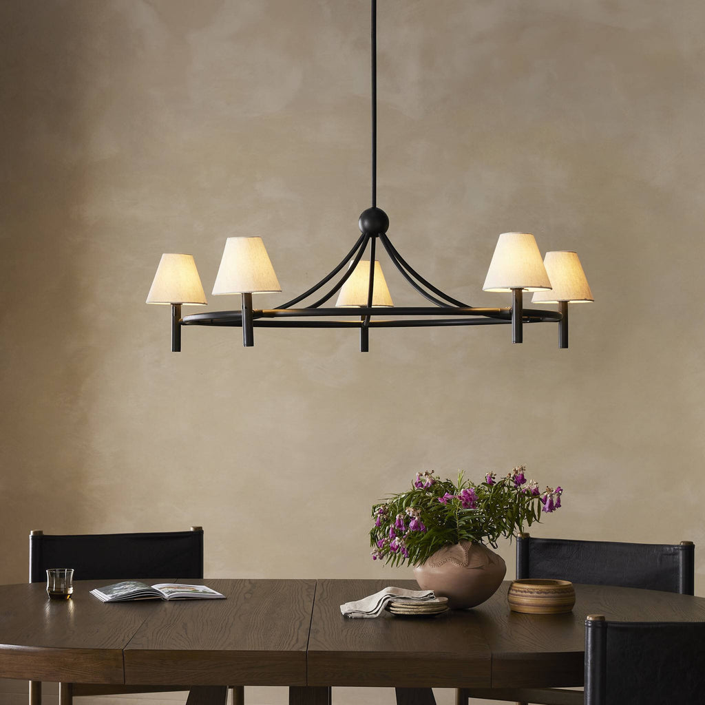 Whittier Chandelier - Natural Bronze