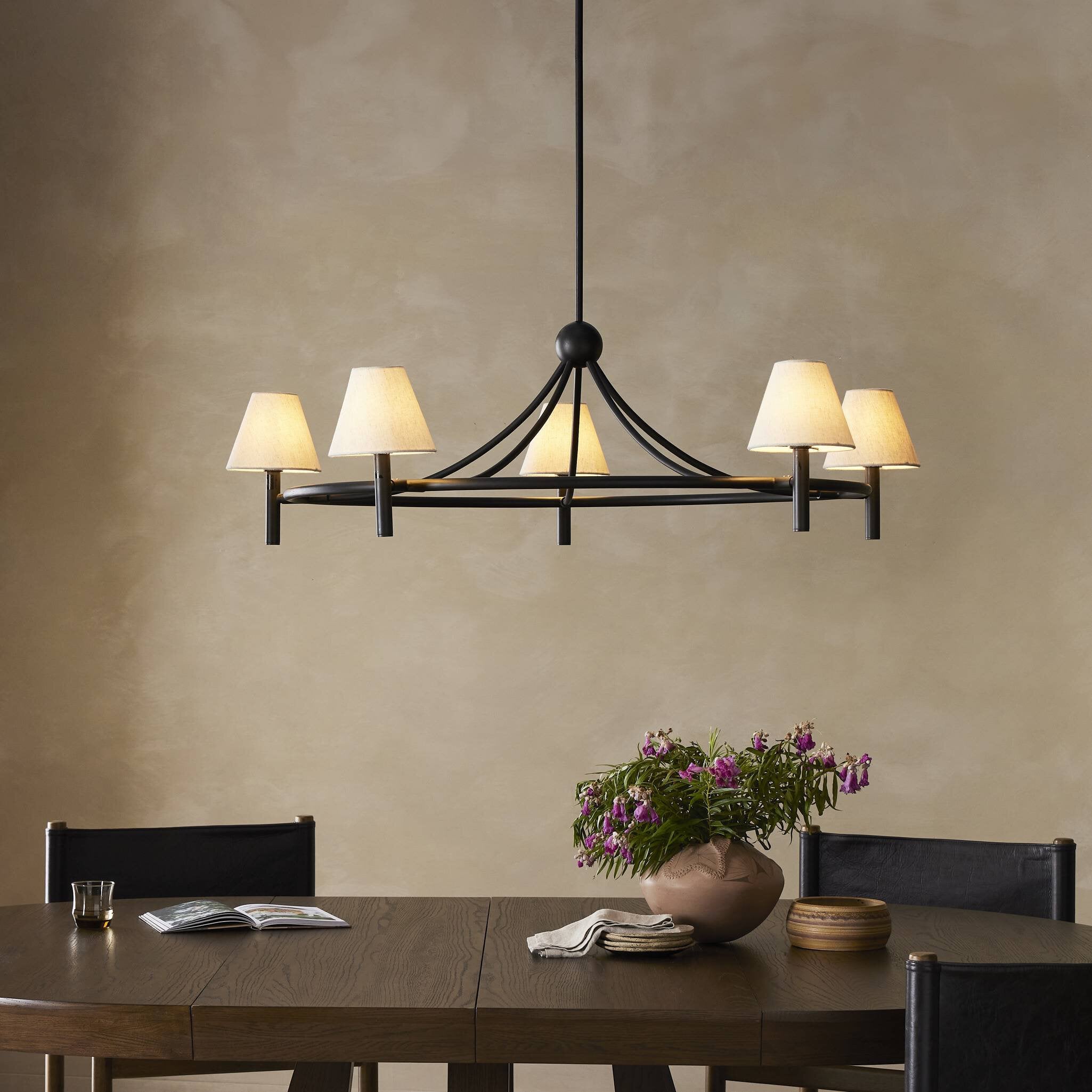 Whittier Chandelier - Natural Bronze
