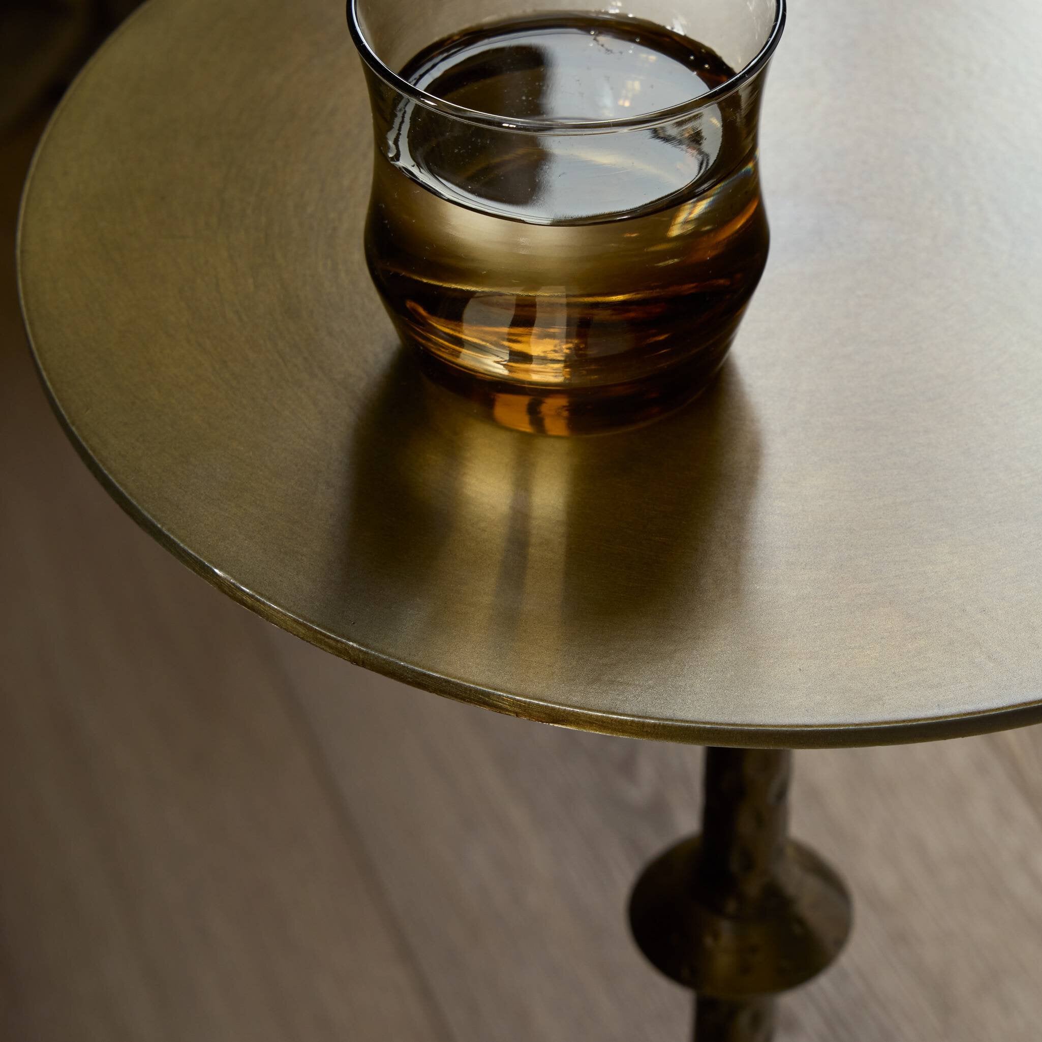 Jocelyn End Table - Dark Brass