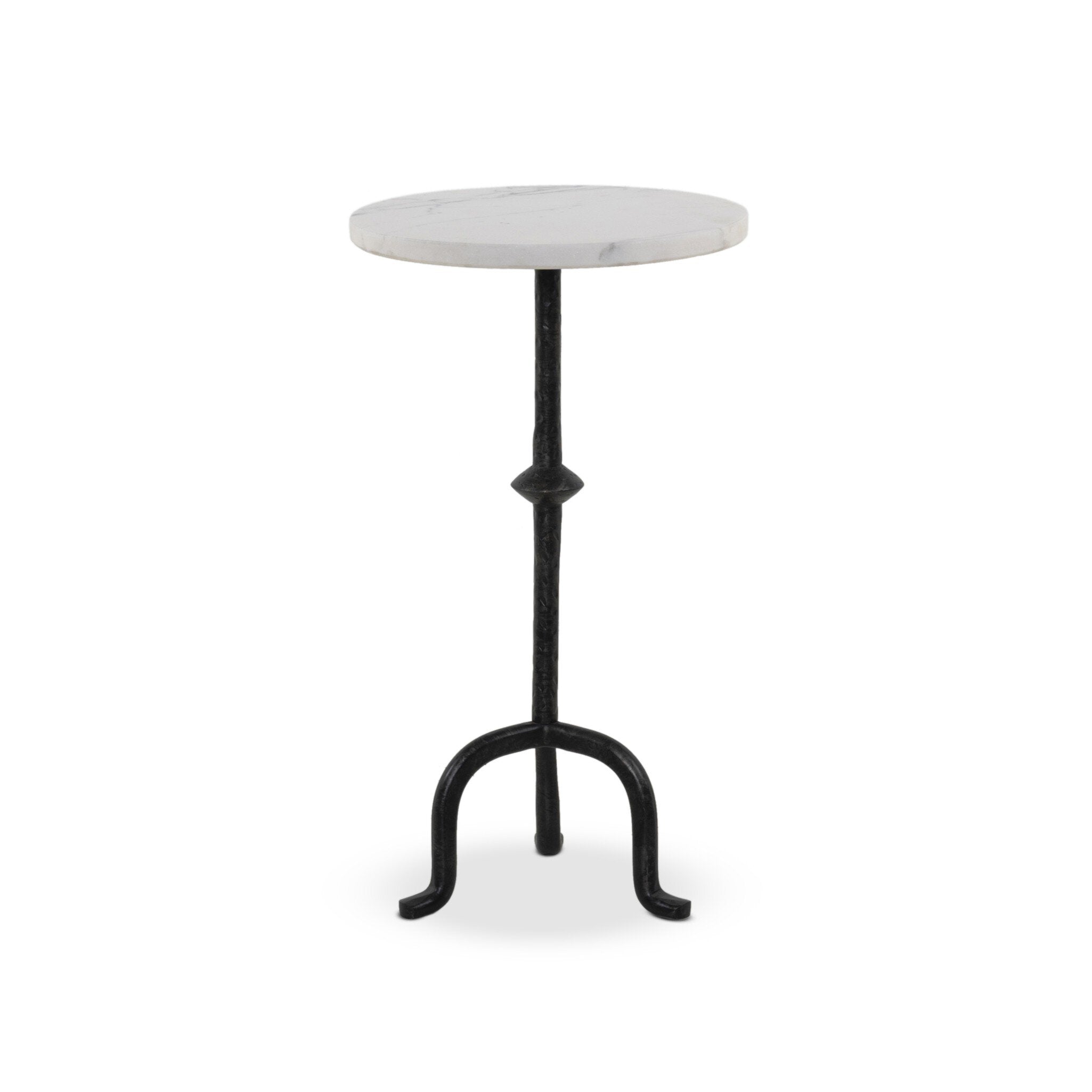 Jocelyn End Table - Veined White Marble