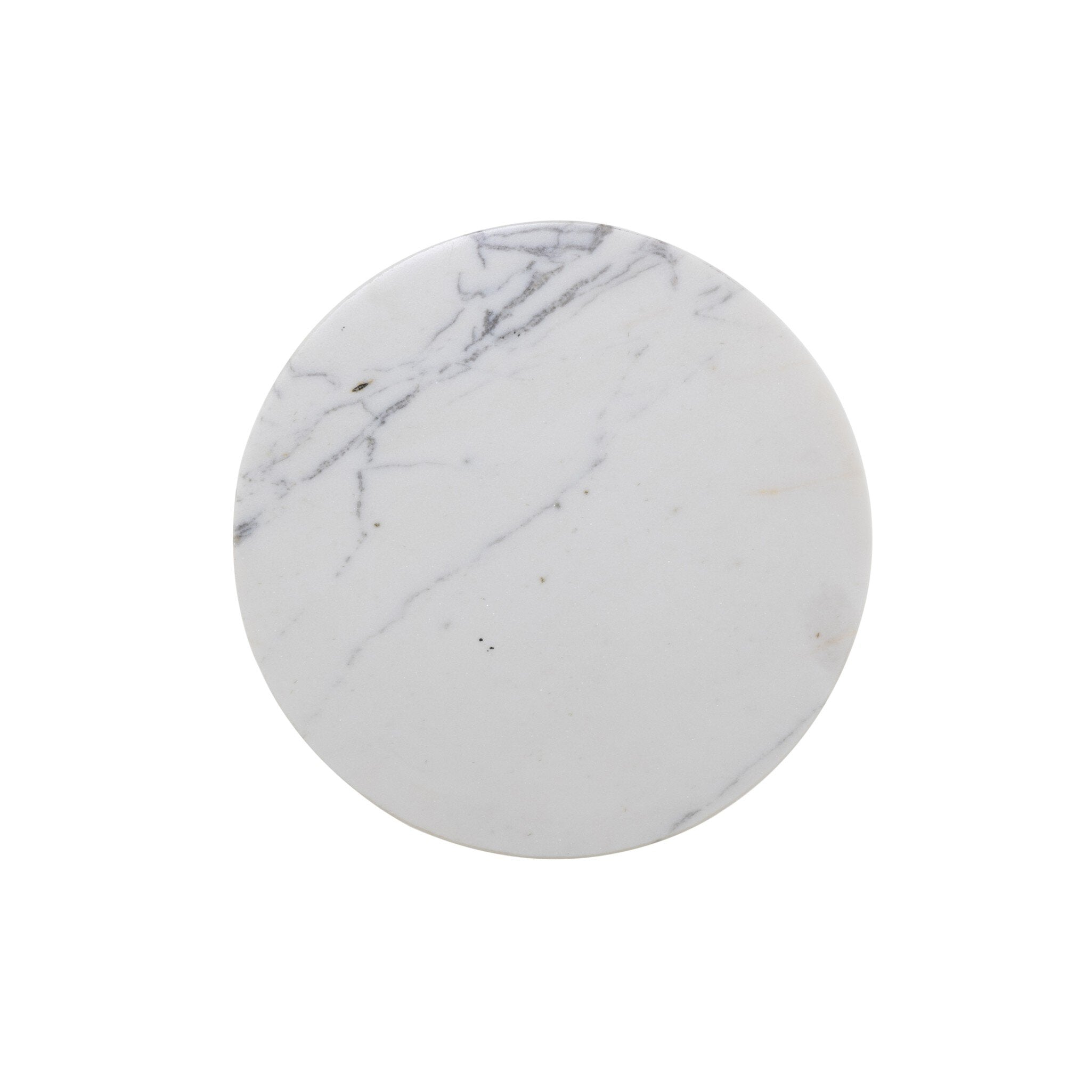Jocelyn End Table - Veined White Marble