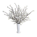 Quince Branches in Porcelain, 60"H White Porcelain