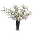 Quince Branches in Porcelain, 45"H Metallic Black Porcelain / White