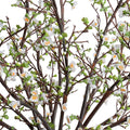 Quince Branches in Porcelain, 45"H Metallic Black Porcelain / Pink-peach