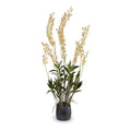 Cattleya Orchid in Porcelain 62"H Metallic Black Porcelain