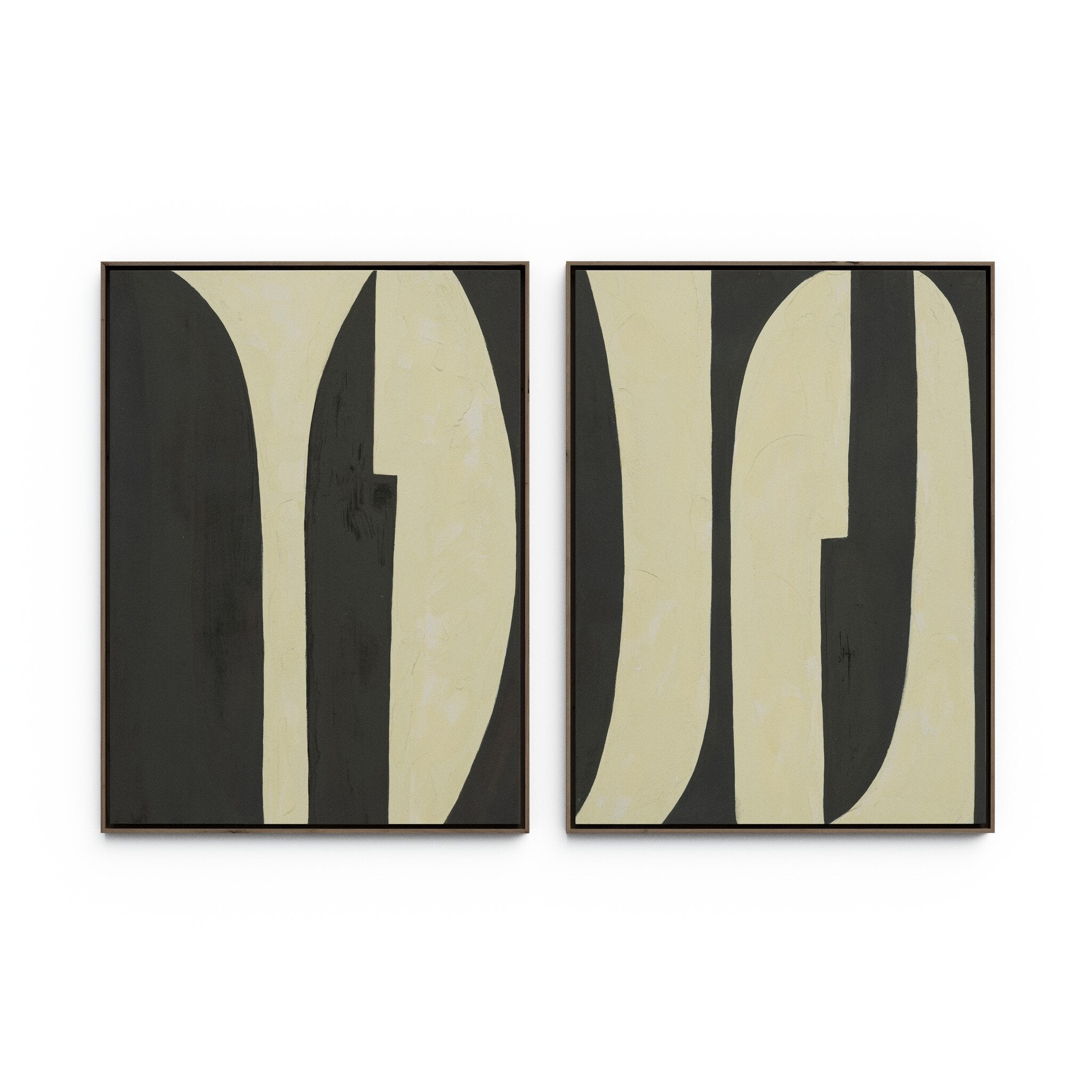 Grecco Diptych by Jess Engle - Rustic Walnut Floater