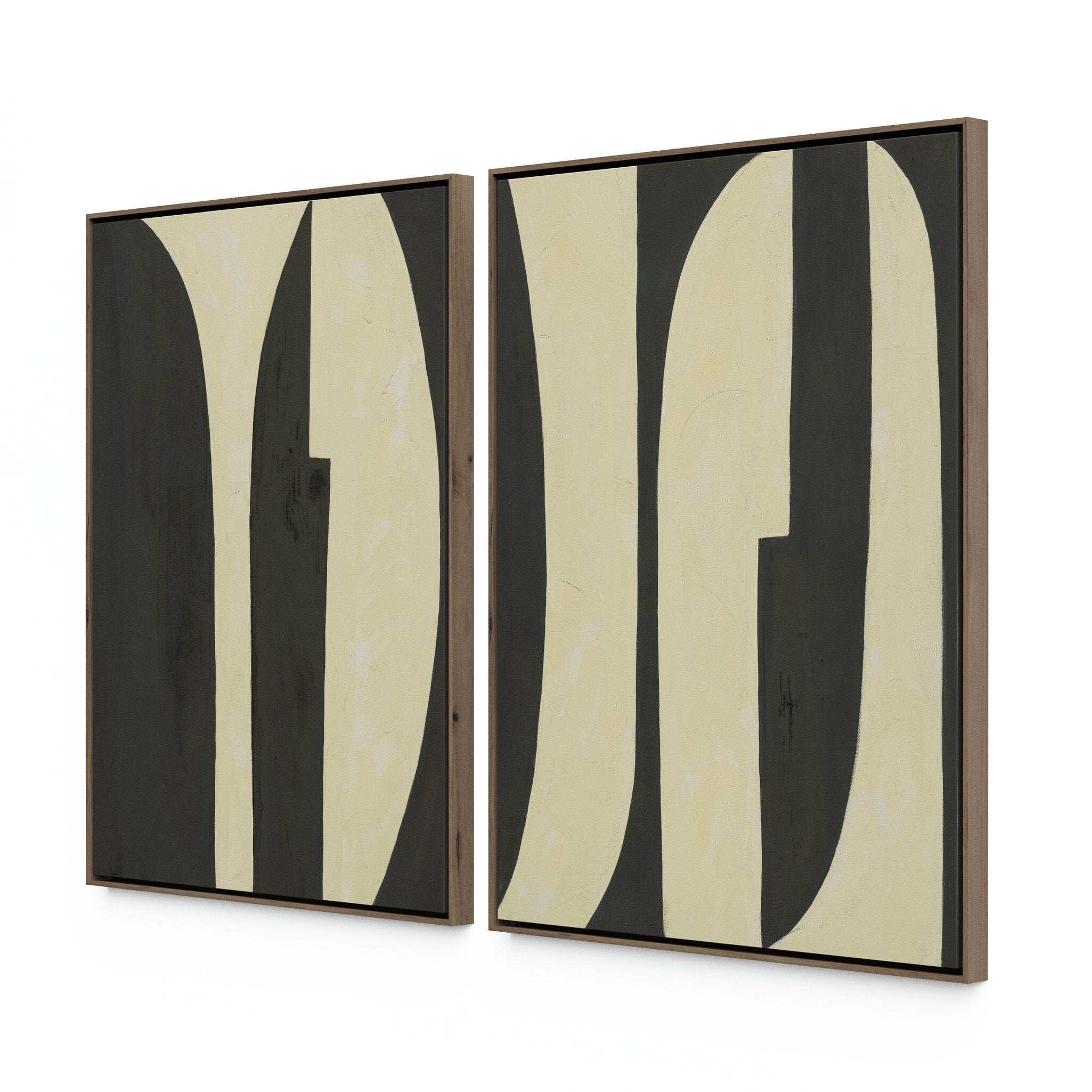 Grecco Diptych by Jess Engle - Rustic Walnut Floater